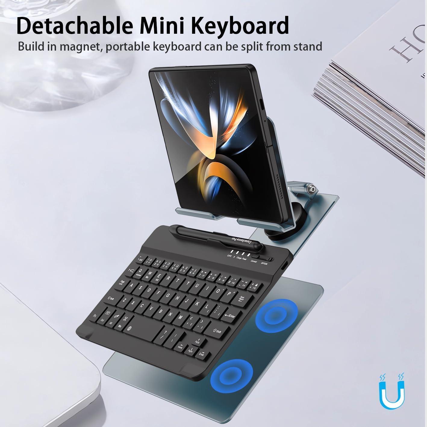 Teclado Mini Bluetooth Voppton con Soporte Plegable Z Fold