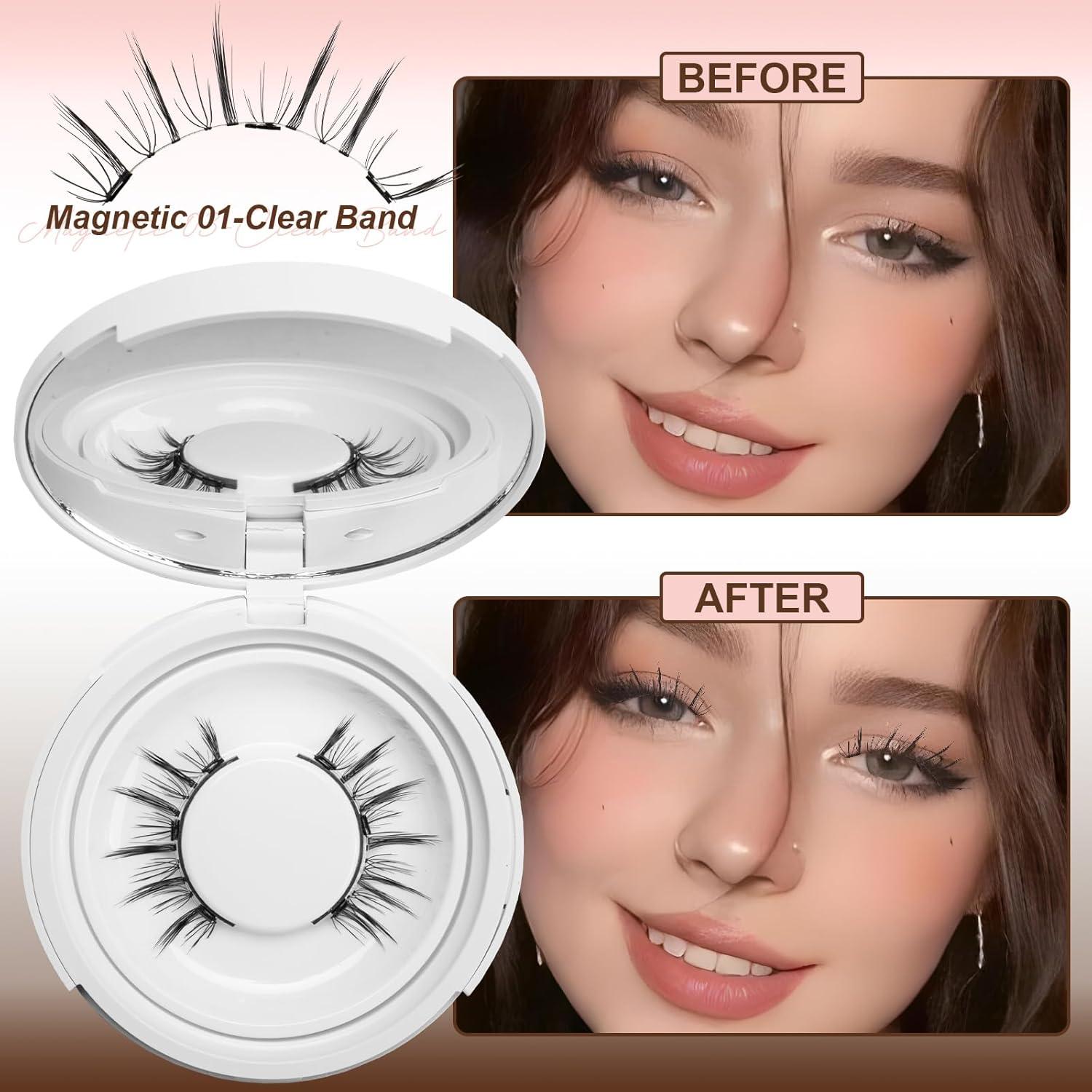 Pestañas Magnéticas Reutilizables JIECAI con Aplicador 10x8cm