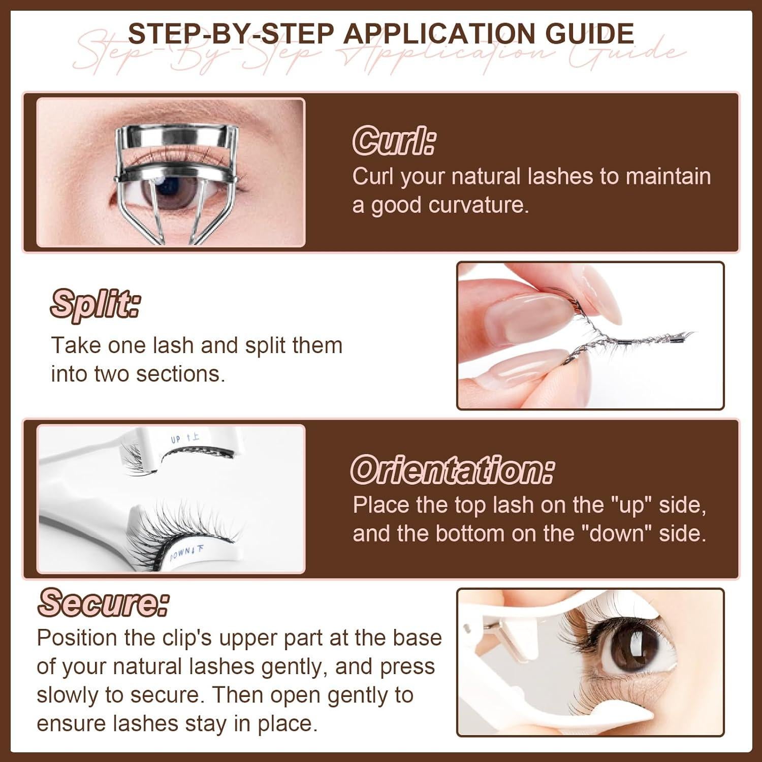 Pestañas Magnéticas Reutilizables JIECAI con Aplicador 10x8cm