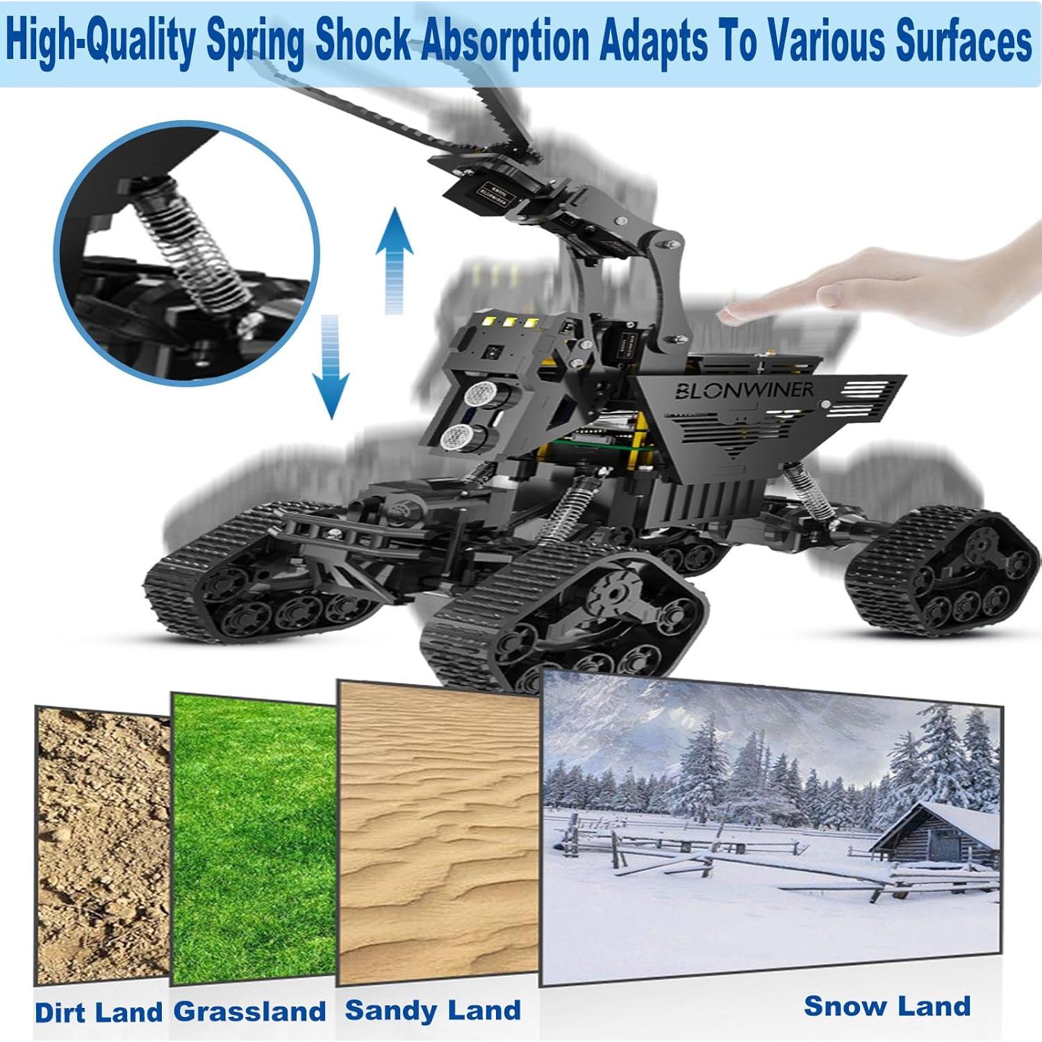 Kit de Coche Robot BLONWINER 2 en 1 para Programación STEM