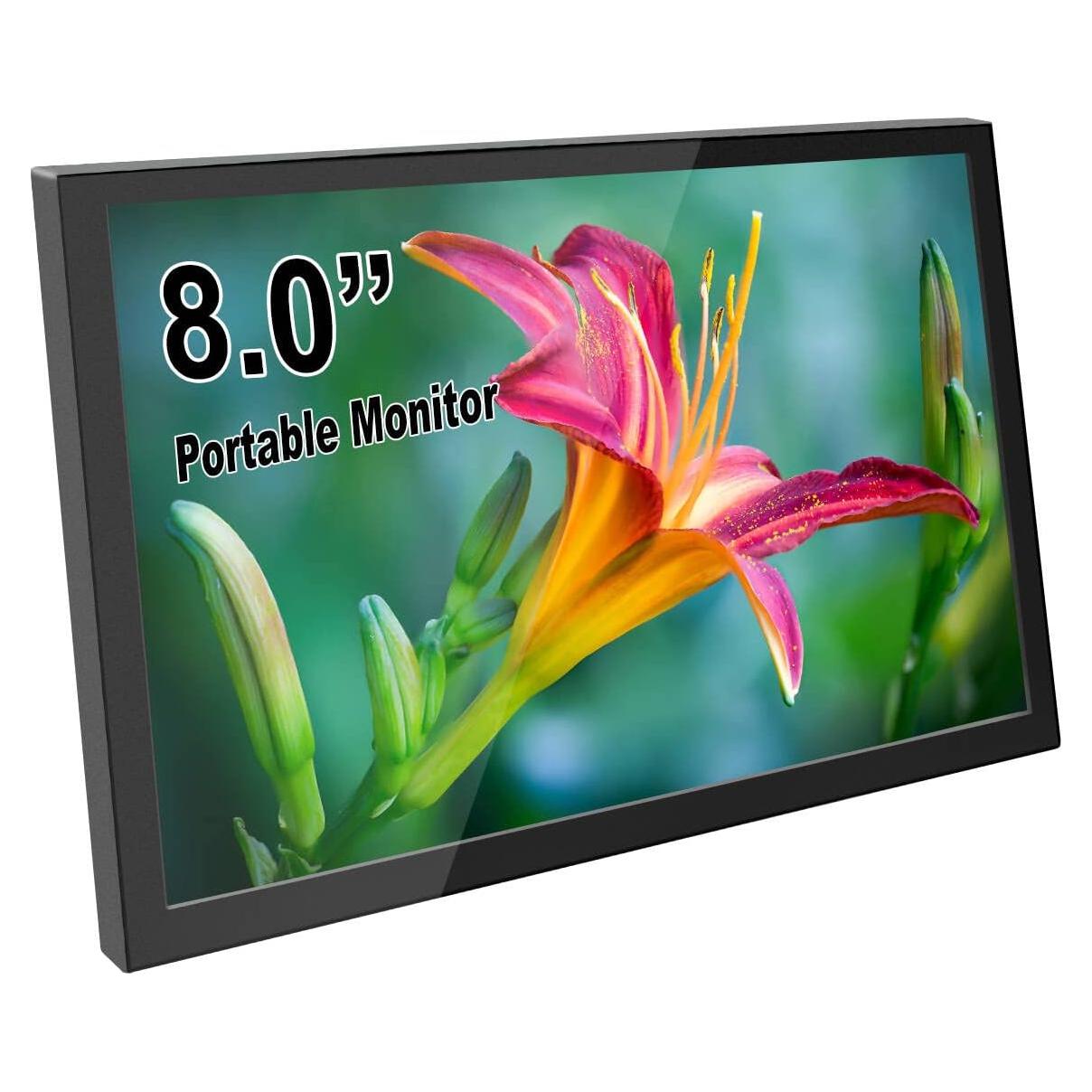 Monitor Portátil ELECROW 8" HD 1280x800 con Altavoces Integrados