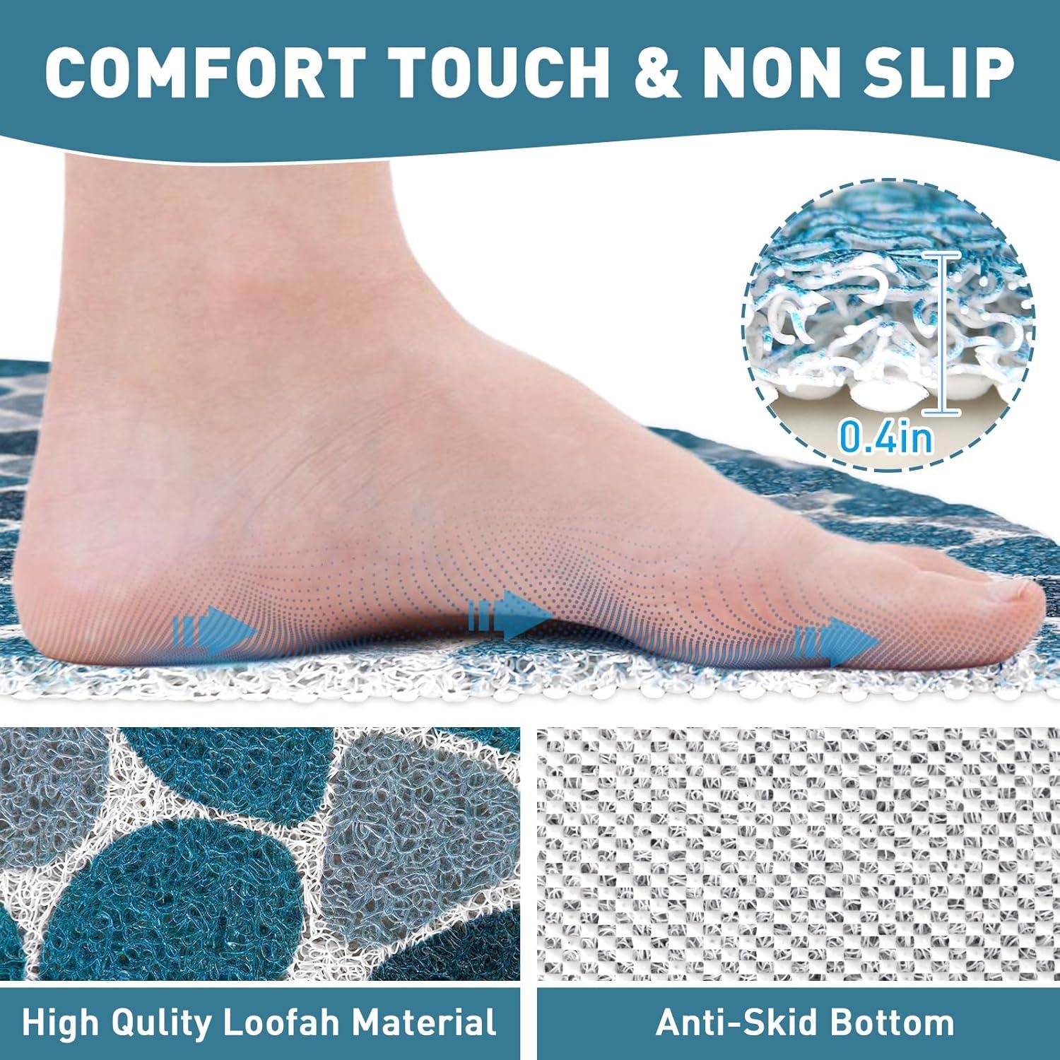 Alfombra de Ducha Antideslizante Mofonky 70x70 cm Triangular