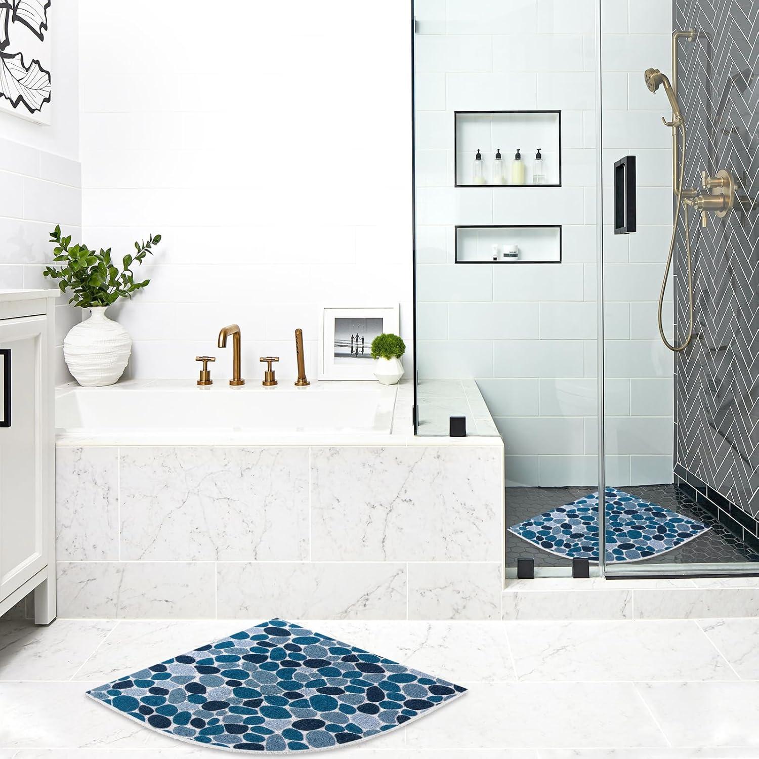 Alfombra de Ducha Antideslizante Mofonky 70x70 cm Triangular