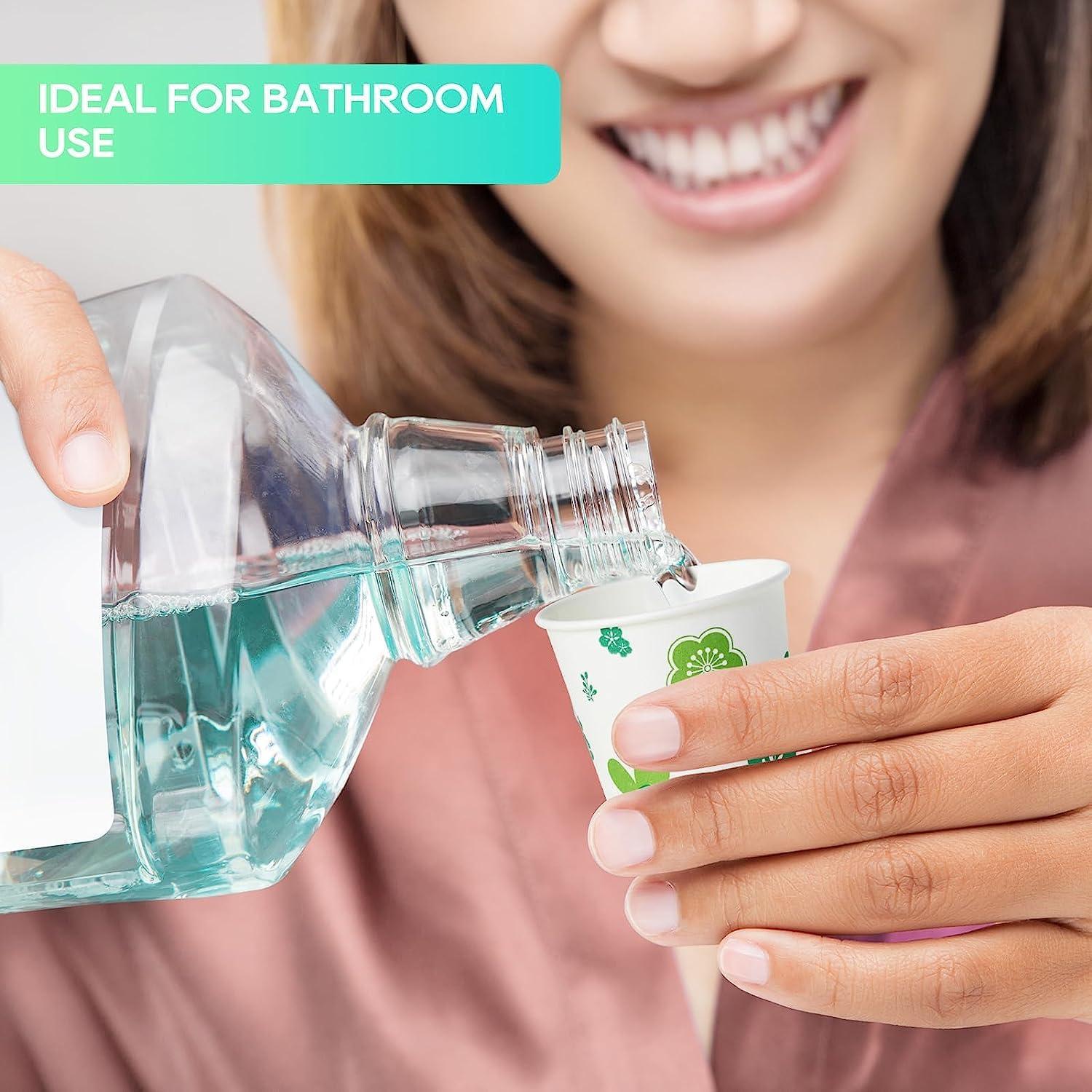 600 Vasos de Papel JOLLY PARTY 3oz Desechables Floral Verde