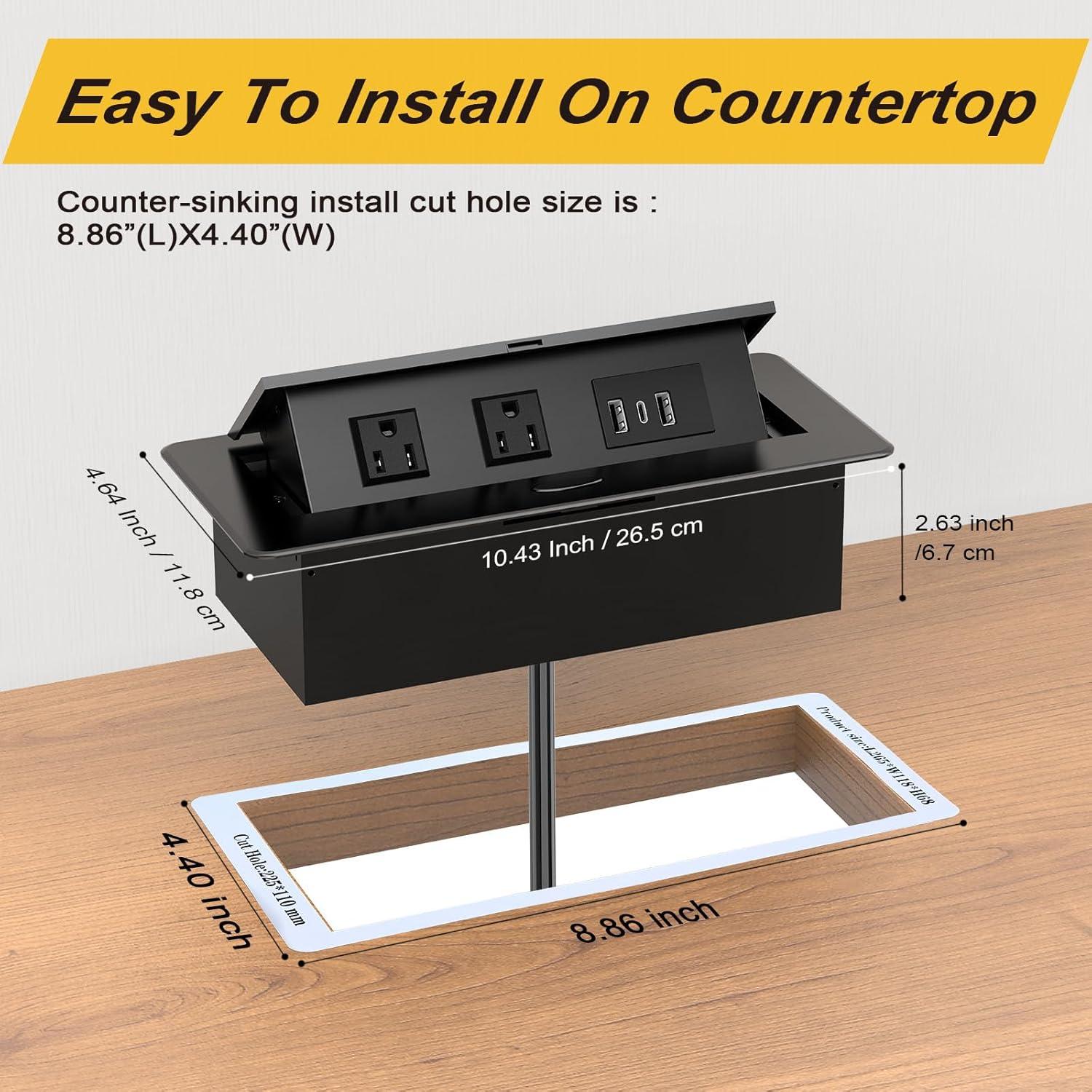 Toma de Corriente Empotrada Kungfuking con USB C 20W - Negro