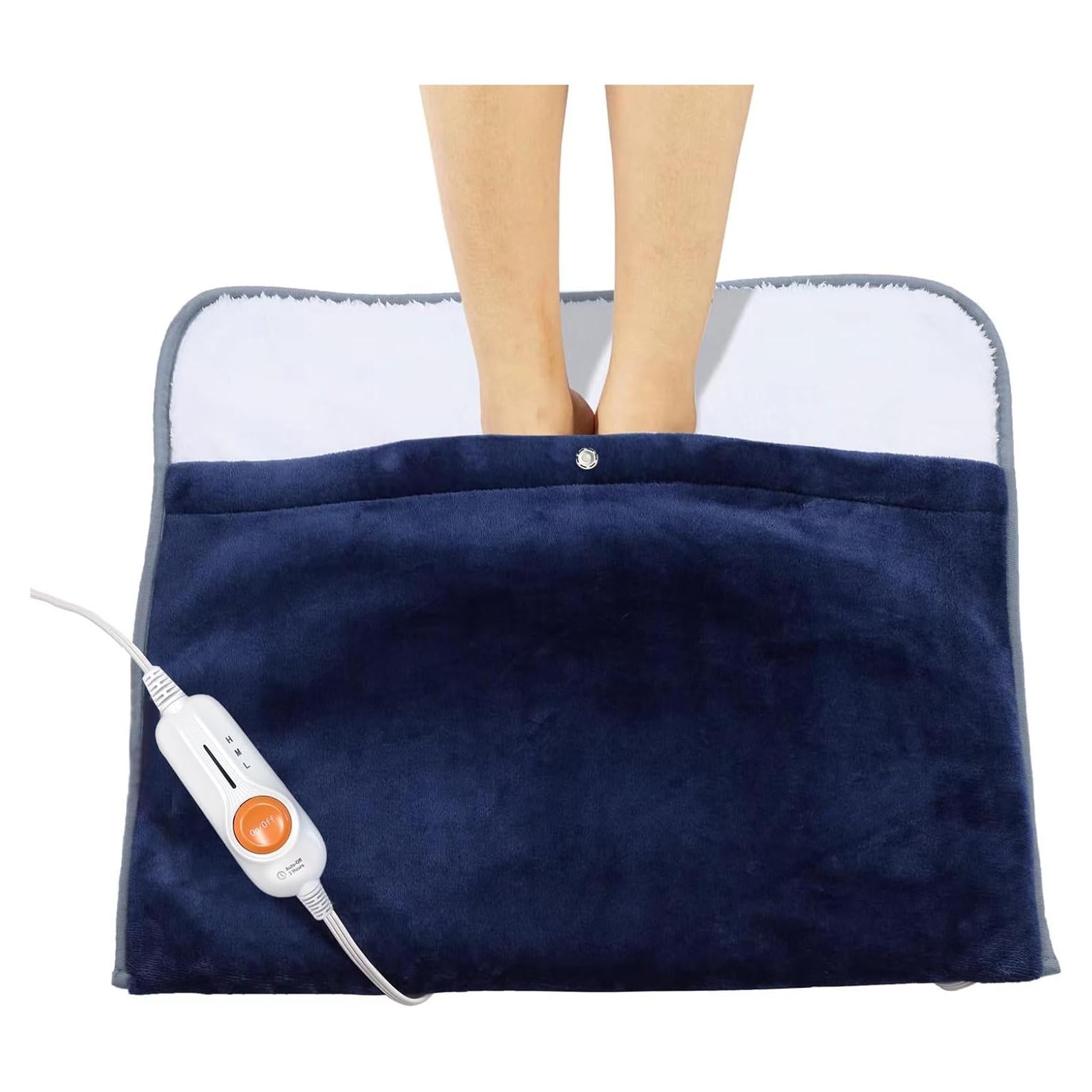 Calentador de pies eléctrico Gintao 56x51 cm azul con 3 temperaturas
