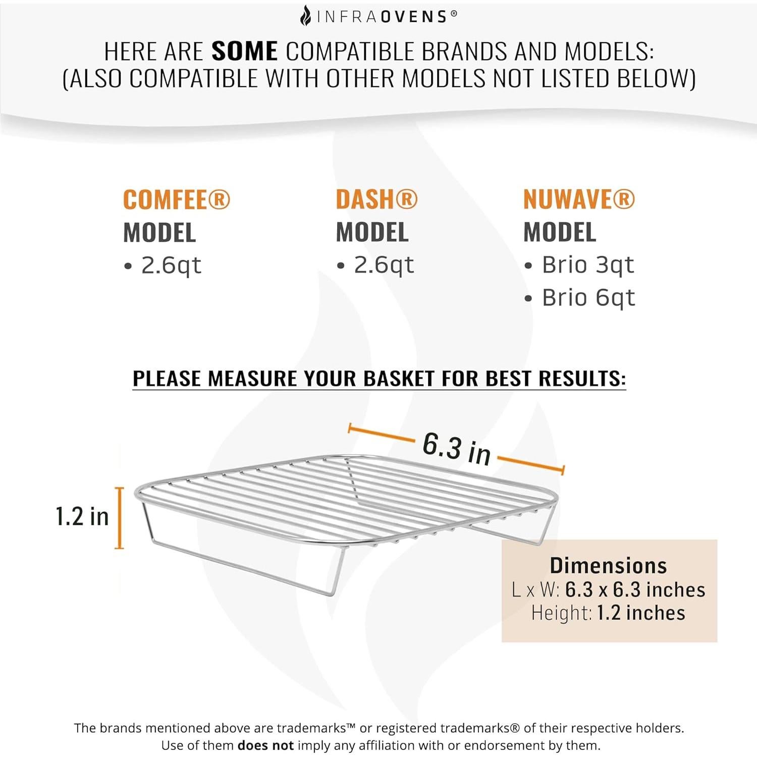 Set de Accesorios para Freidora de Aire INFRAOVENS 6.3"