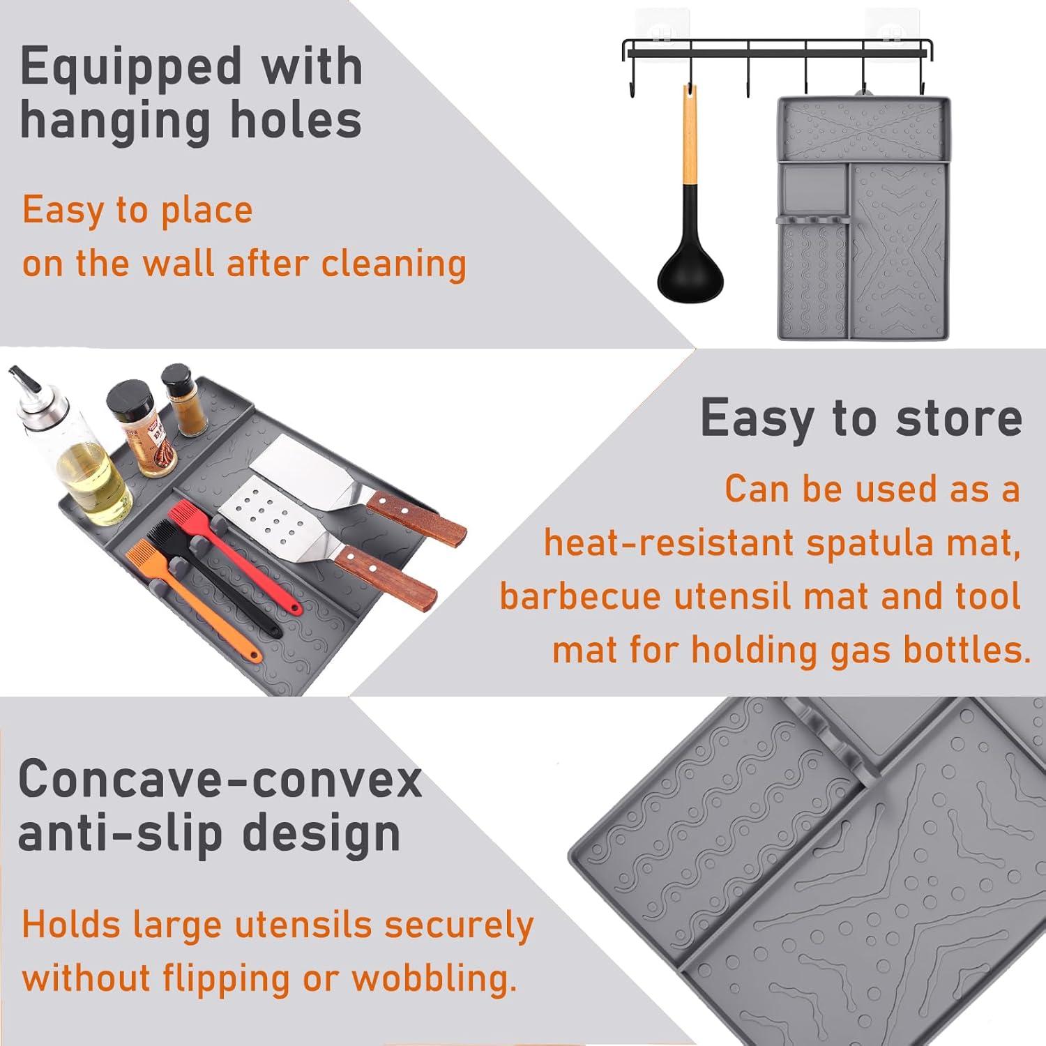 Alfombrilla de Silicona Anehues para Parrilla Blackstone 40.96x29.46cm