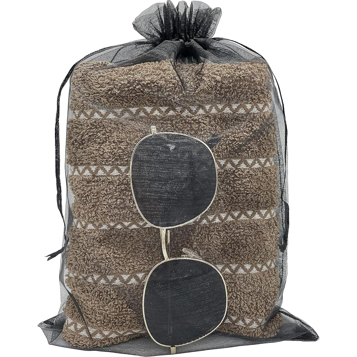 50 Bolsas de Regalo de Organza Negra 20x30 cm Jexila