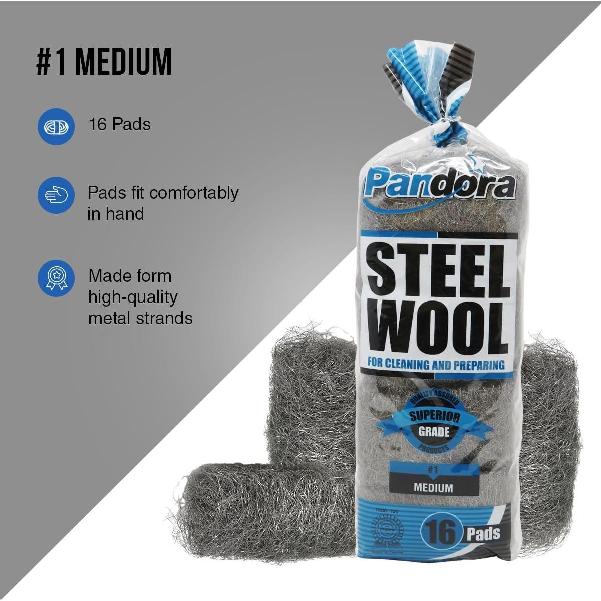 Pandora Lana de Acero #1 - 16 Almohadillas Grado Medio