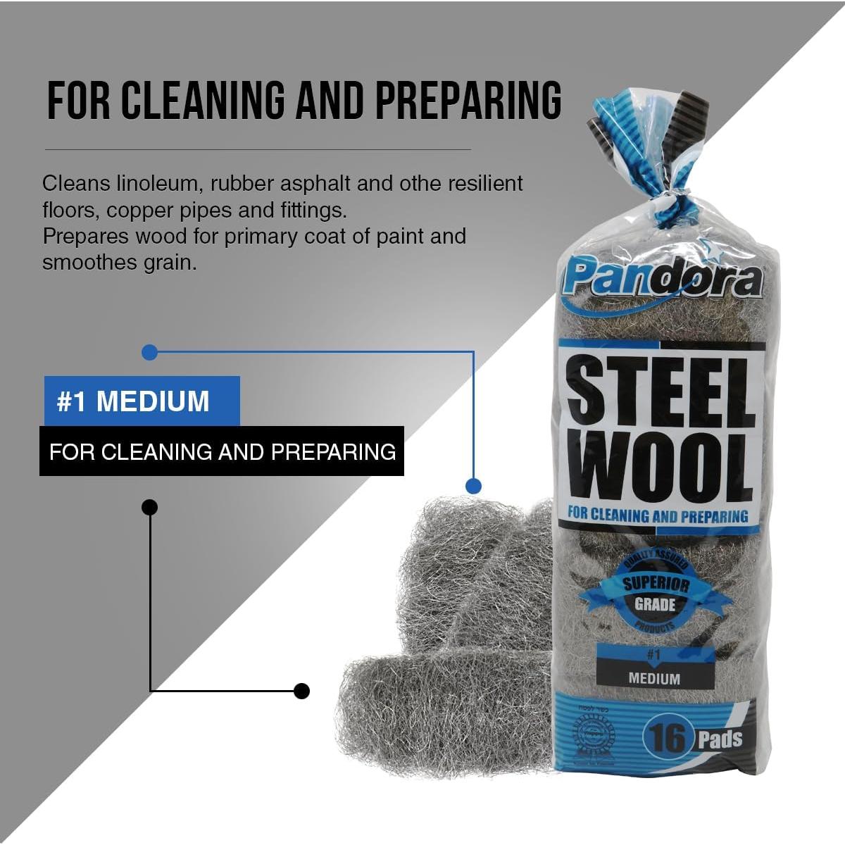 Pandora Lana de Acero #1 - 16 Almohadillas Grado Medio