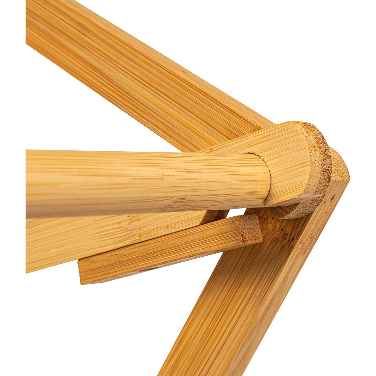 Soporte Plegable para Secar Ropa Bambú Household Essentials 7.62m