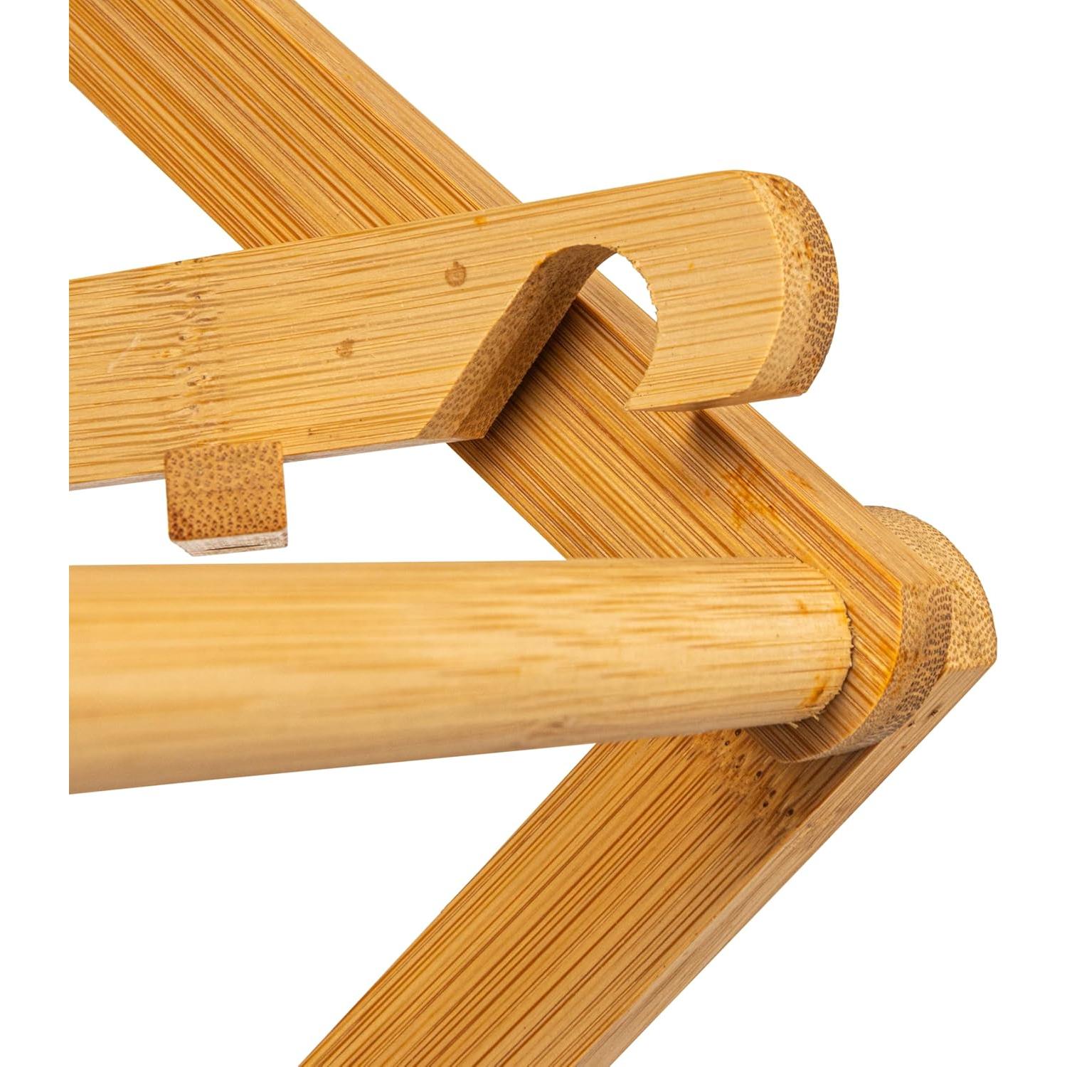 Soporte Plegable para Secar Ropa Bambú Household Essentials 7.62m