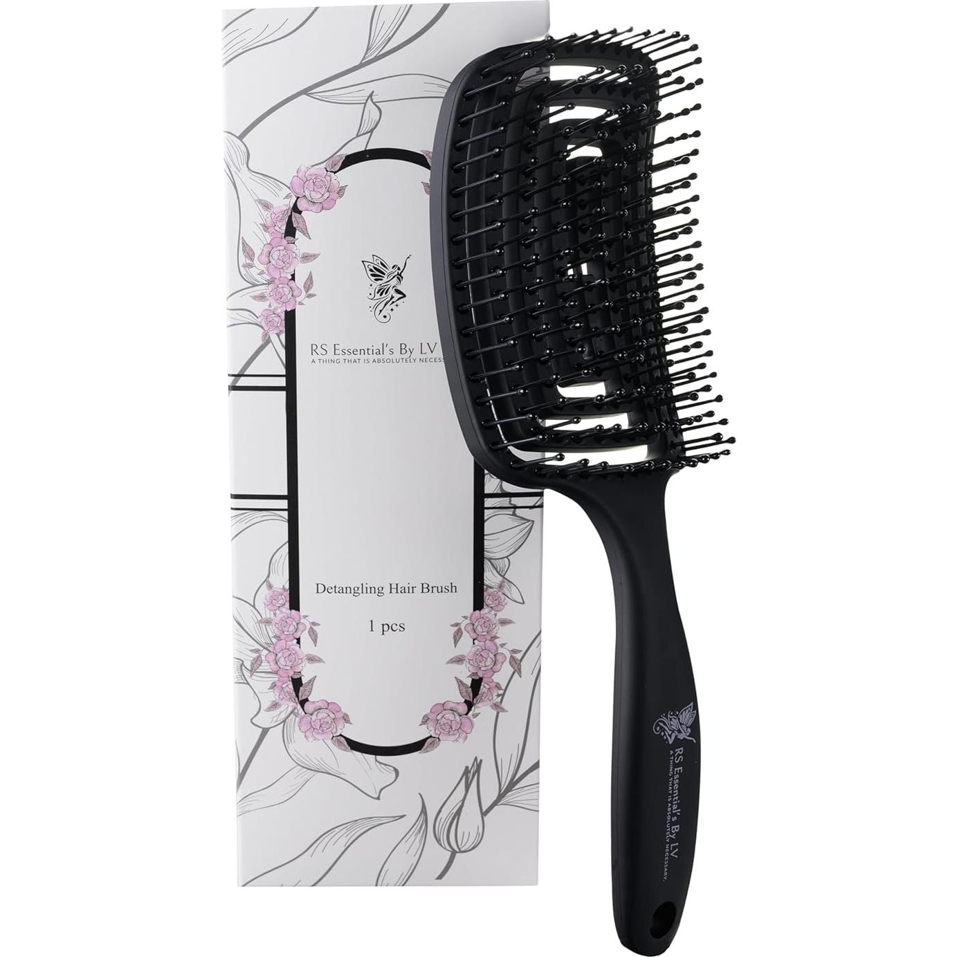 Cepillo Desenredante RS Essential's Negro 25x8cm para Cabello