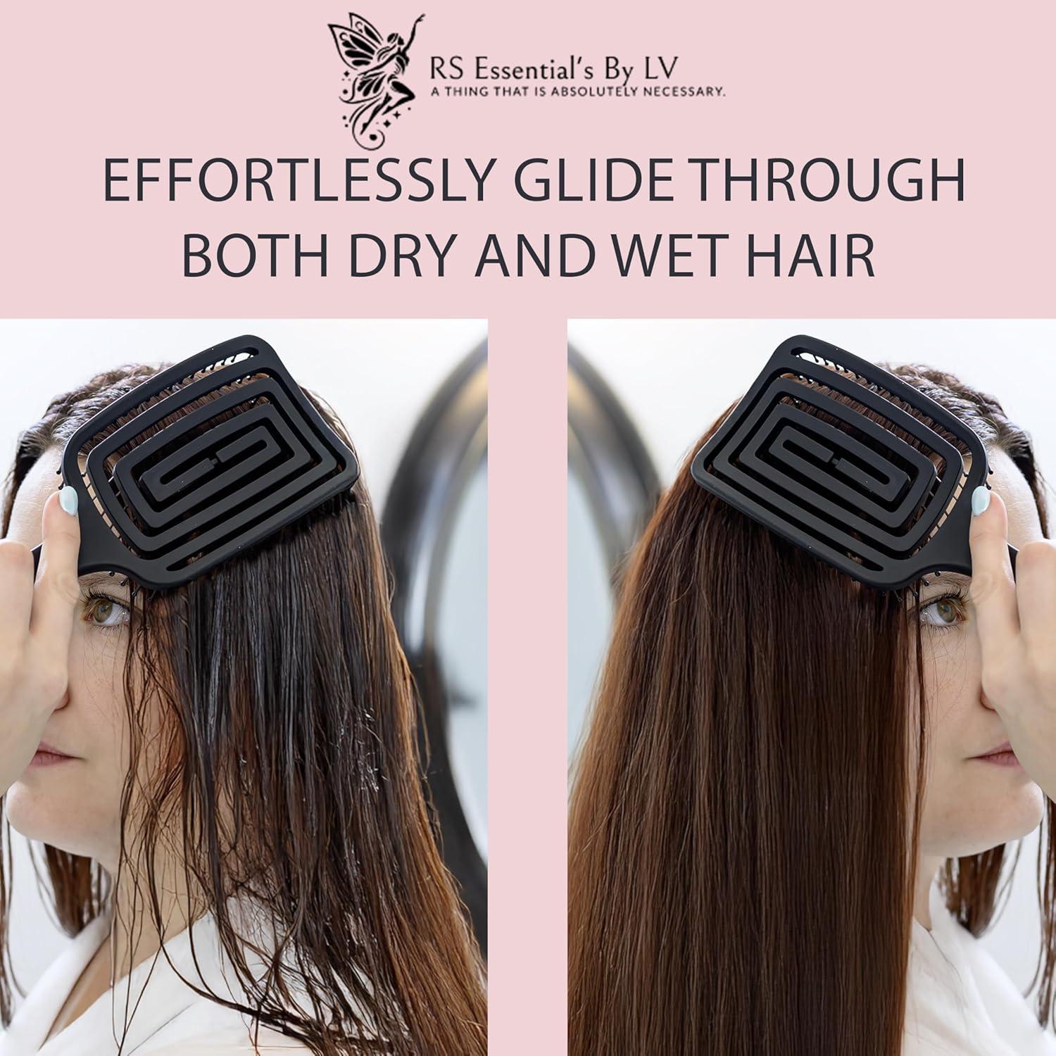 Cepillo Desenredante RS Essential's Negro 25x8cm para Cabello