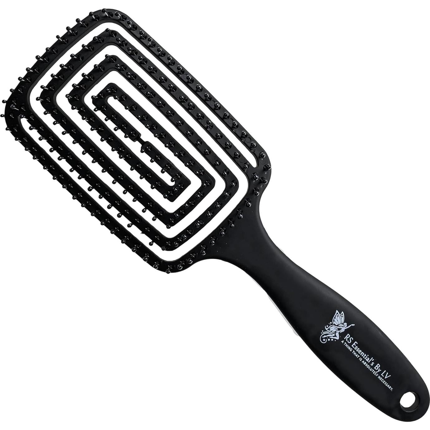 Cepillo Desenredante RS Essential's Negro 25x8cm para Cabello