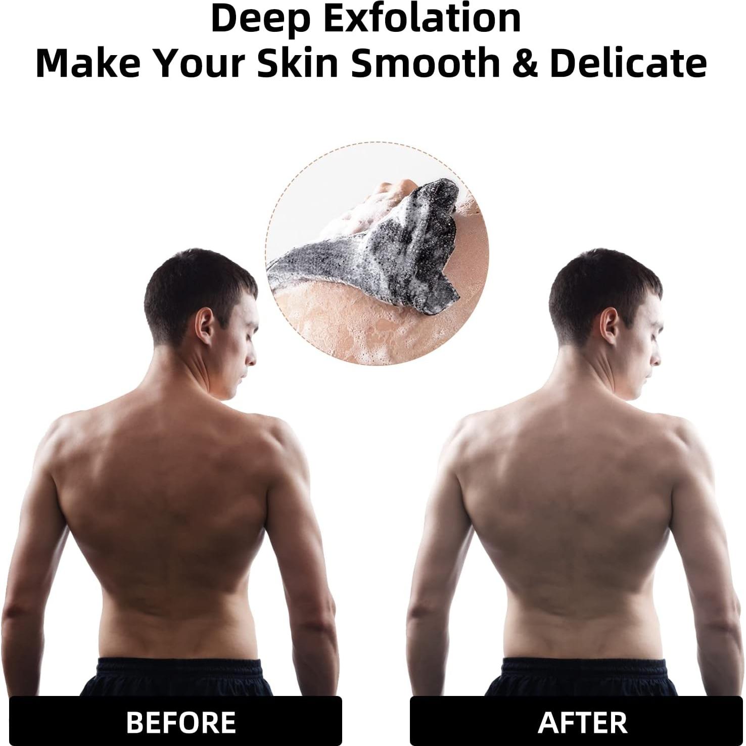 Esfregador de Espalda WOVTE 2 Paquetes Nylon Exfoliante 48x18.5cm