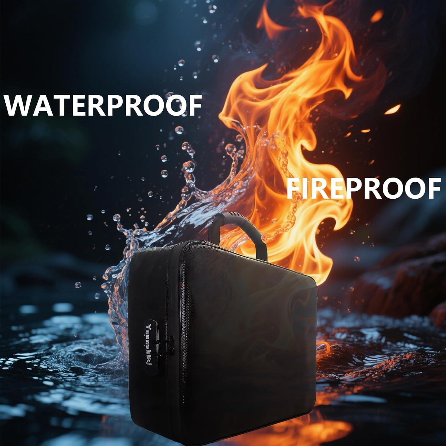 Caja Organizadora de Documentos a Prueba de Fuego Yuanshikj 38.4x28.4cm