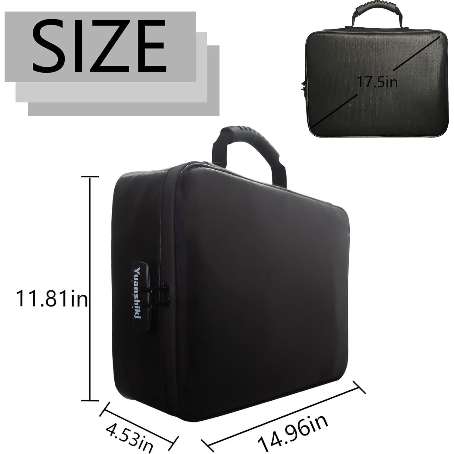 Caja Organizadora de Documentos a Prueba de Fuego Yuanshikj 38.4x28.4cm
