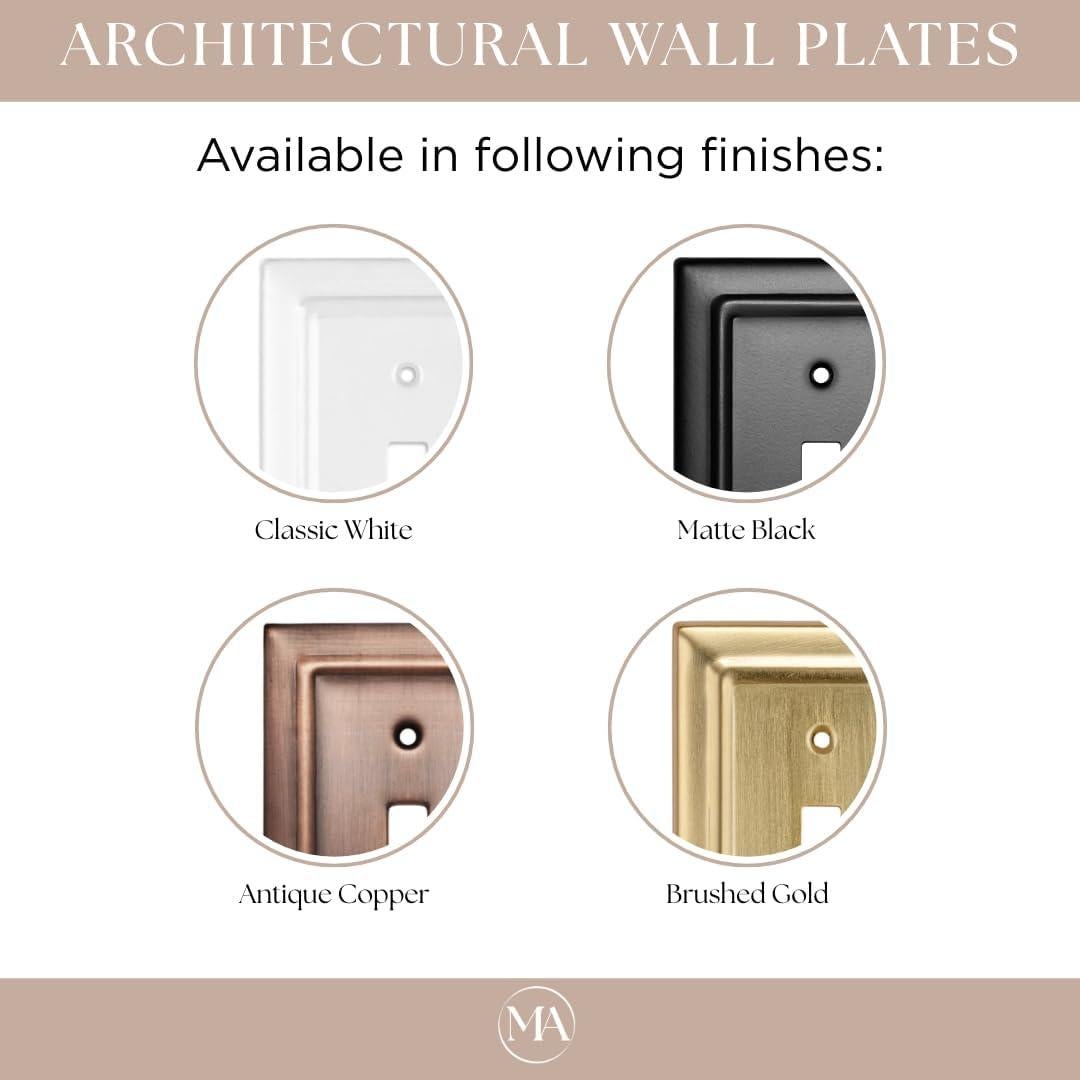 Placa de Pared Rocker 4 Gang Monarca Abode Cobre Antiguo