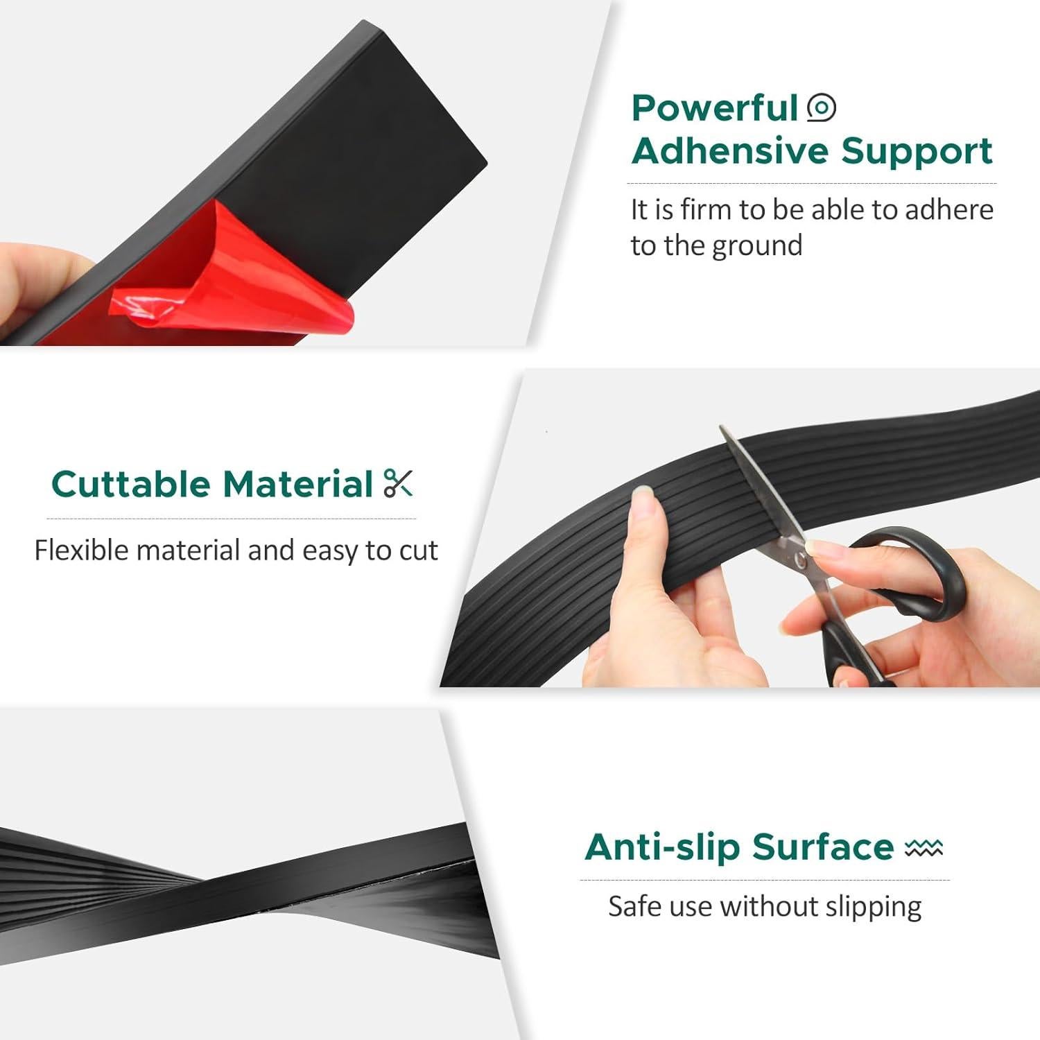 Rampa de Umbral de Goma Boiarc 1 cm Elevación 1 m Largo