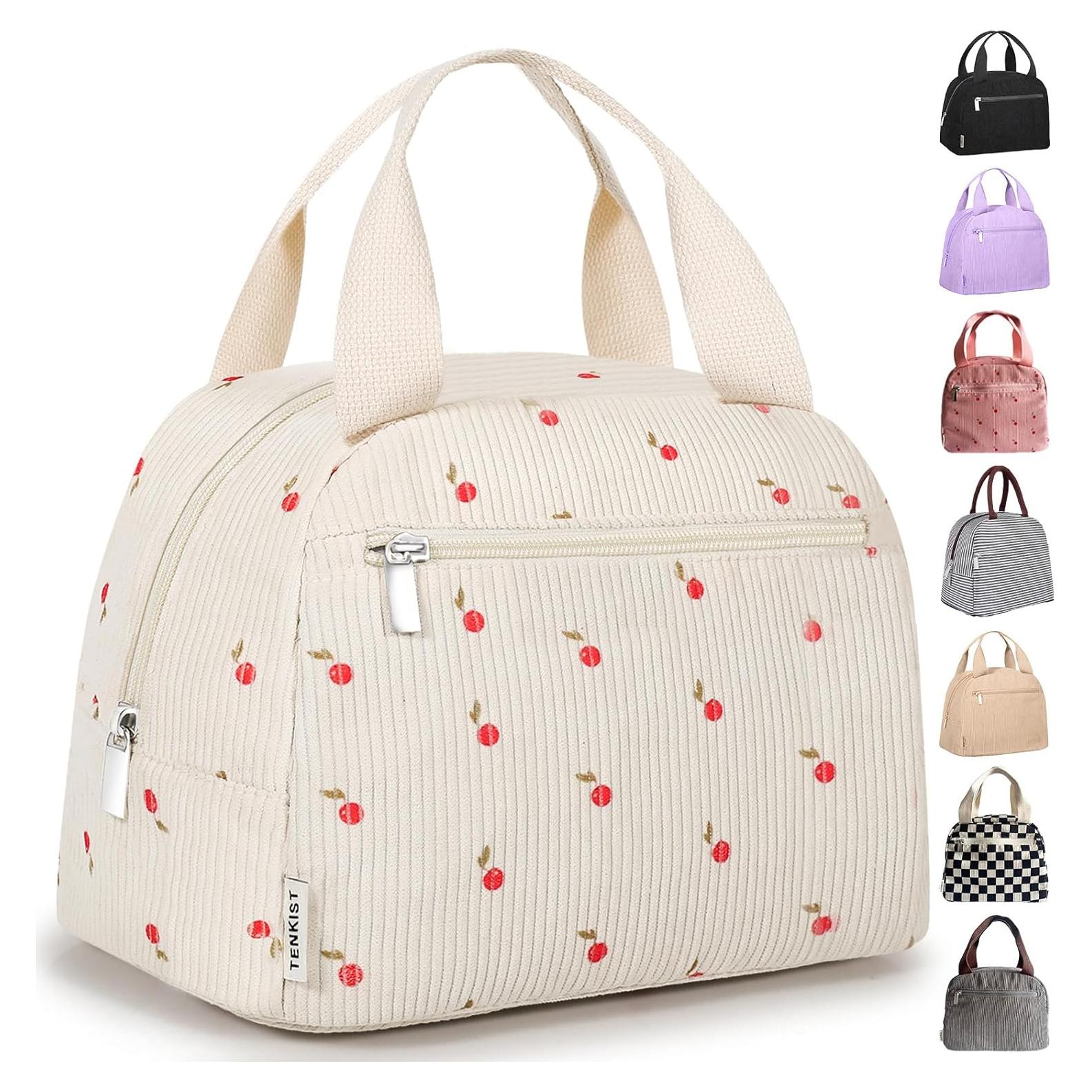 Bolsa Térmica de Almuerzo TENKIST 8L Corduroy Cereza