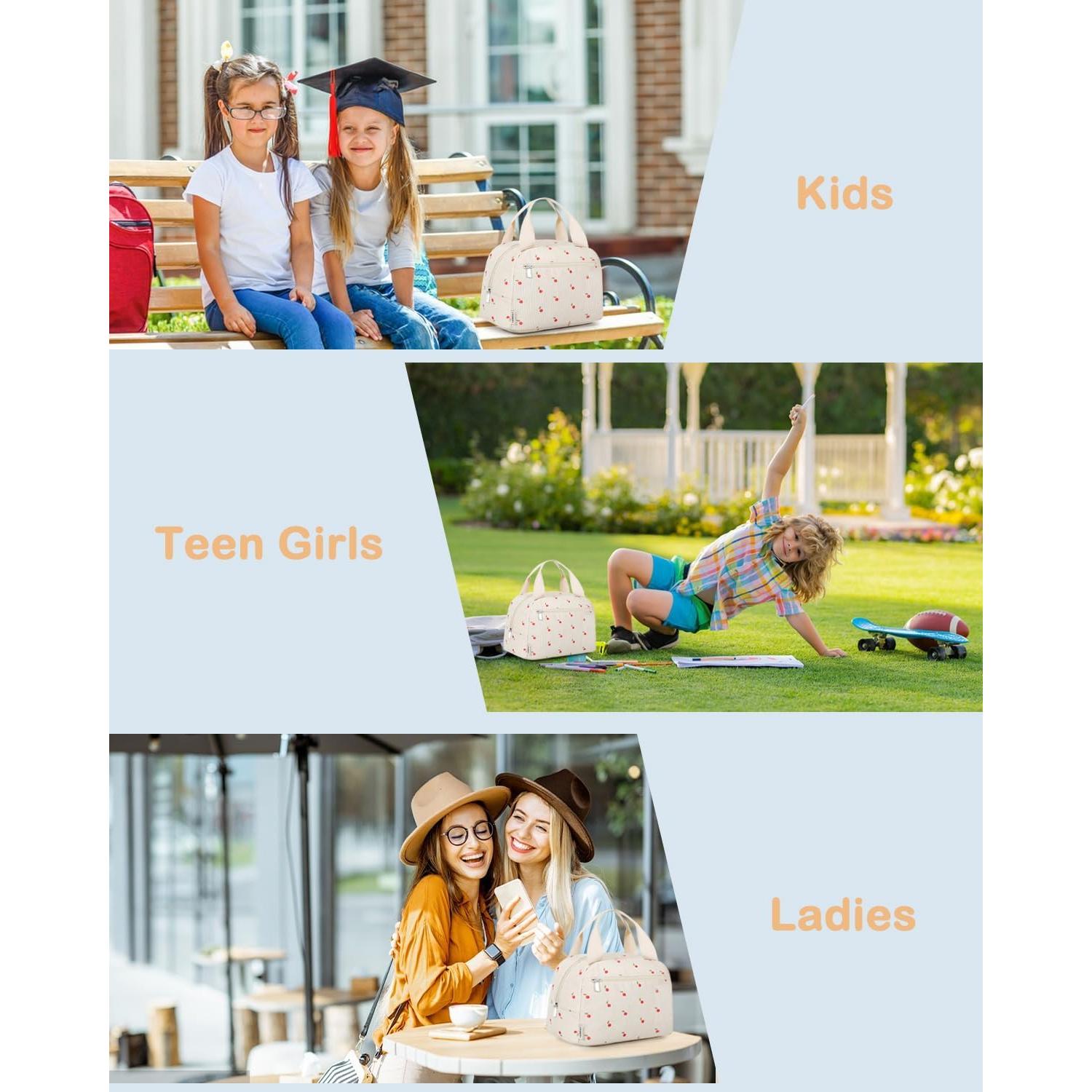 Bolsa Térmica de Almuerzo TENKIST 8L Corduroy Cereza