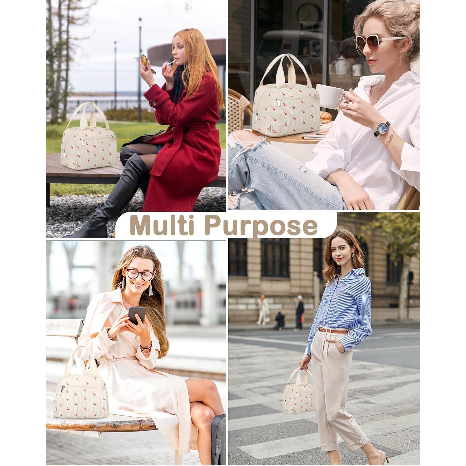 Bolsa Térmica de Almuerzo TENKIST 8L Corduroy Cereza