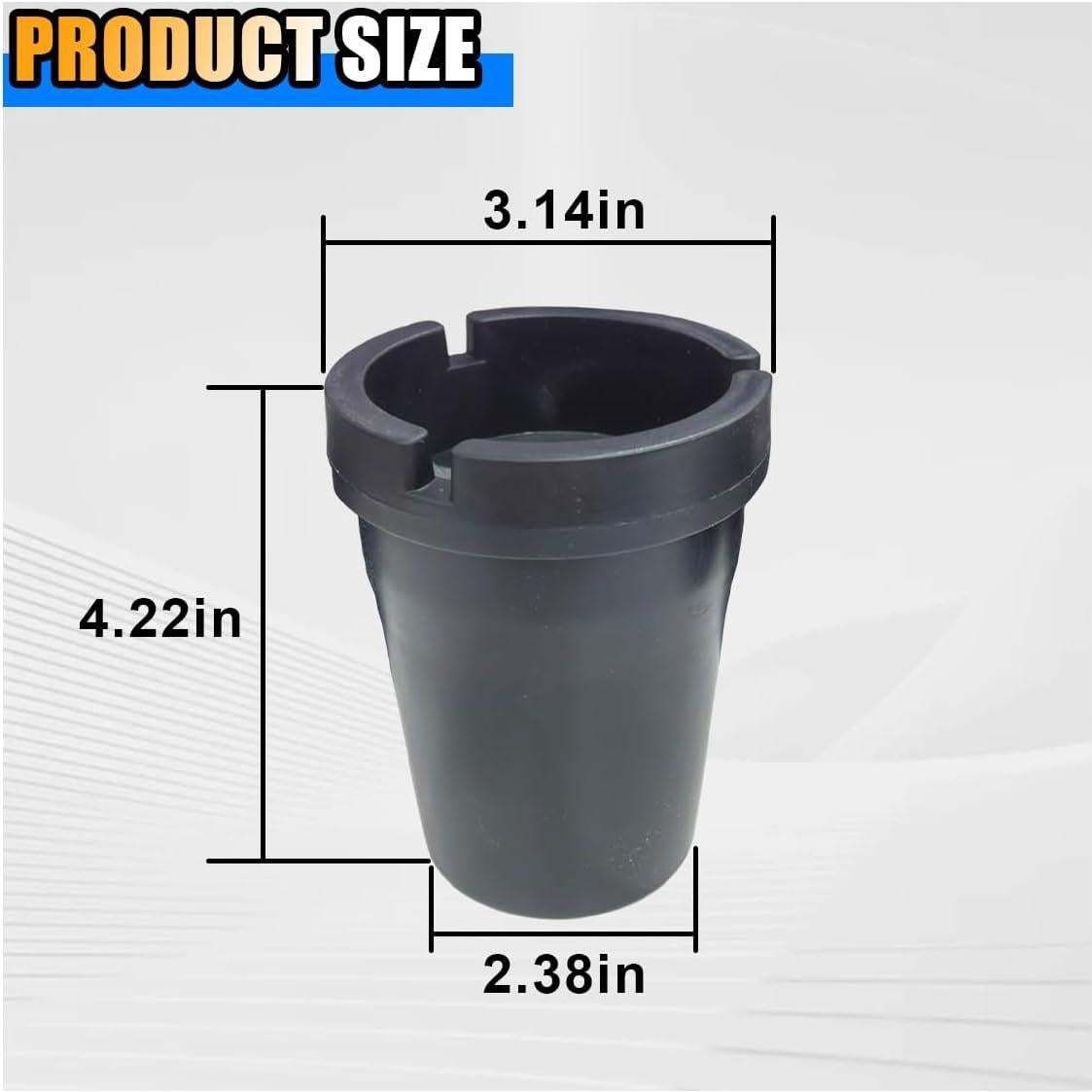 Cenicero Automotriz JOYCOURT Sin Humo Negro 10.7x8 cm