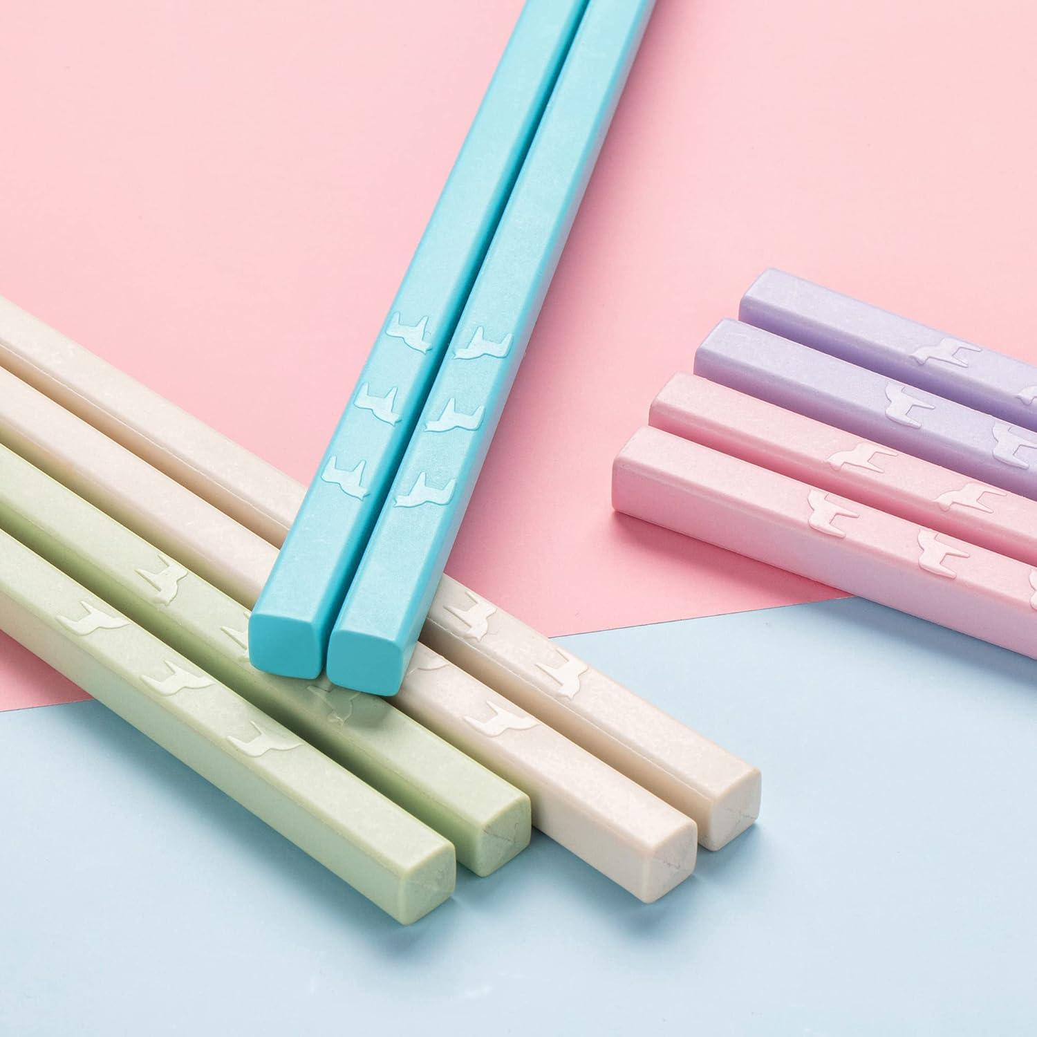 Palillos Reutilizables SUPJOYES 5 Pares Fibra de Vidrio 24.1 cm