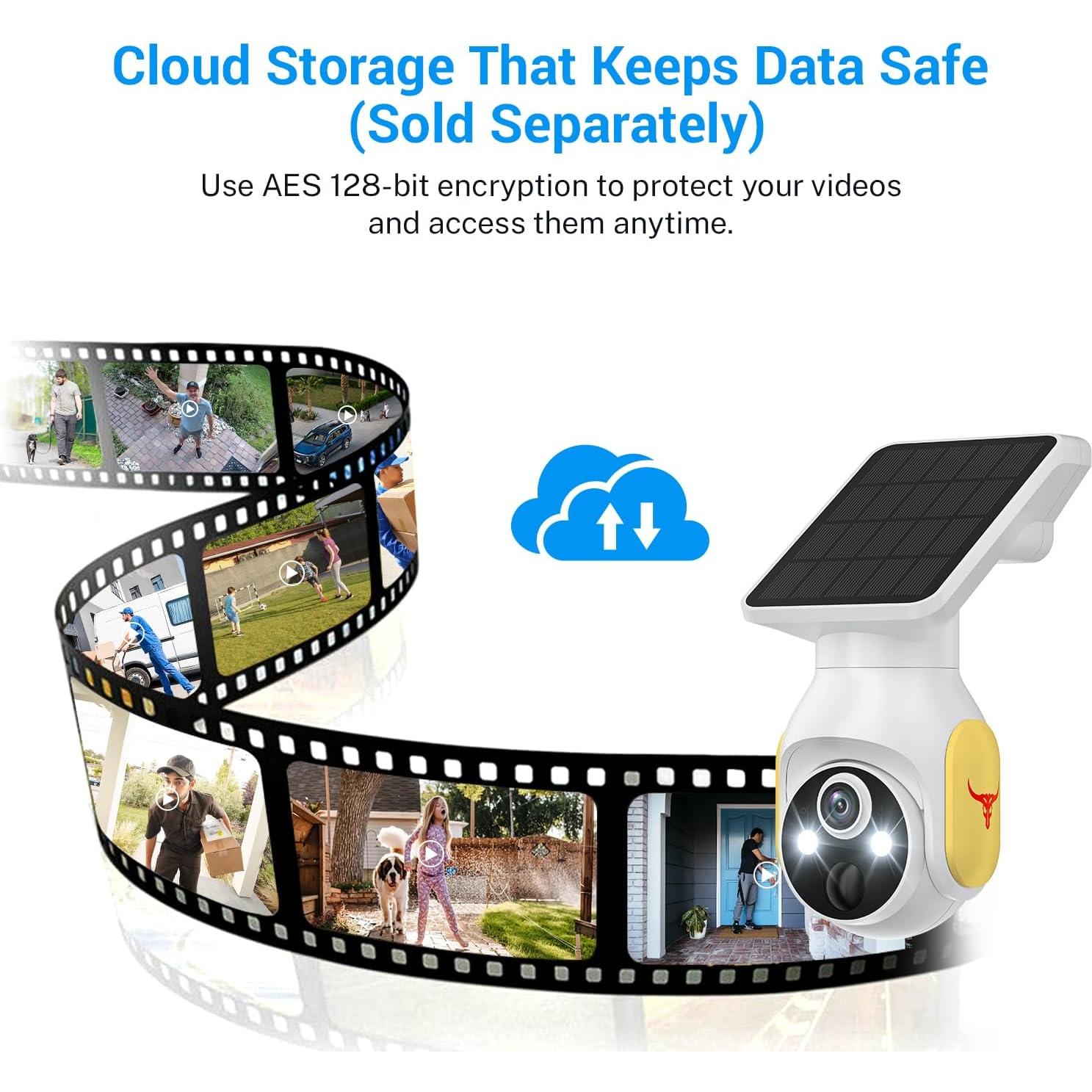 Cámara de Seguridad WiFi 1080p FineLuck con Energía Solar