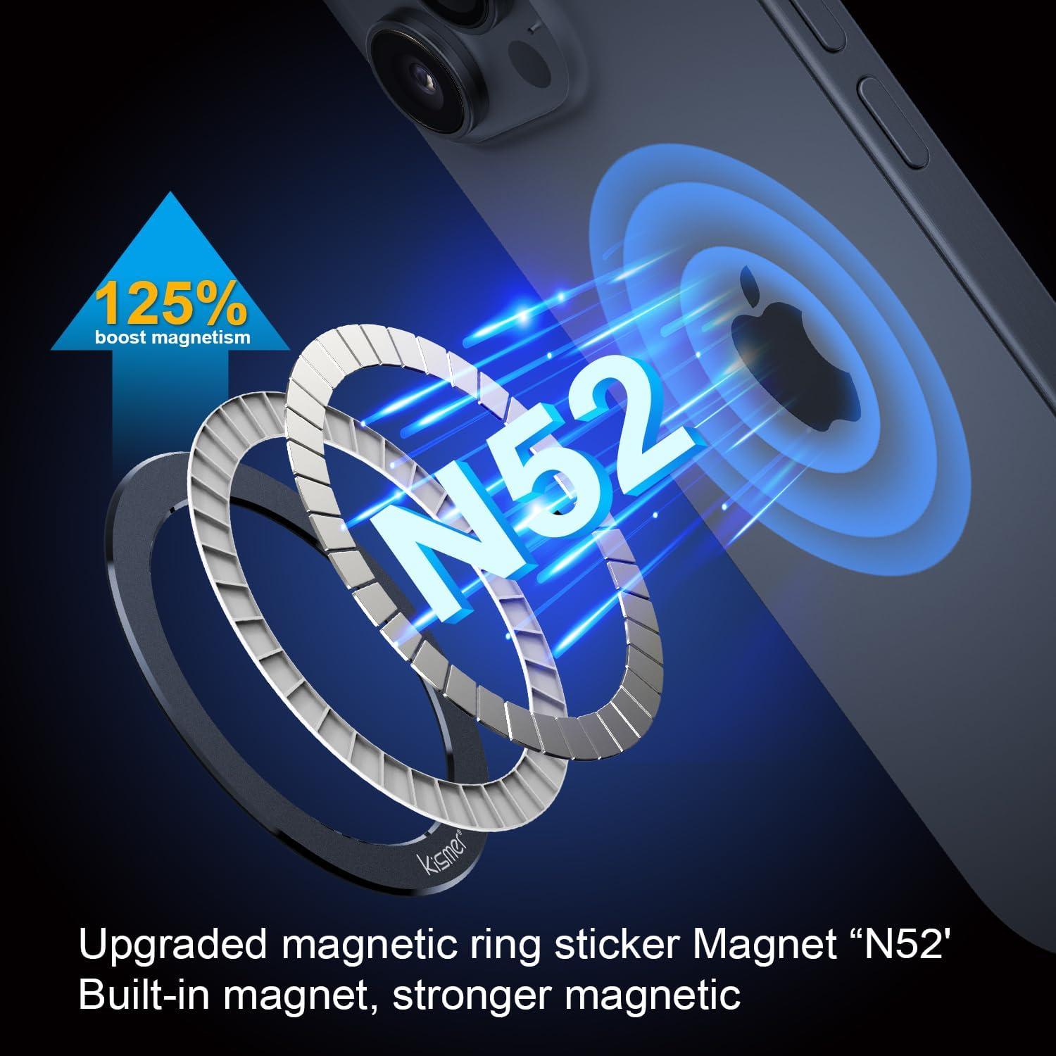 Pegatina Magnética Kismer para Carga Inalámbrica - 2 Piezas