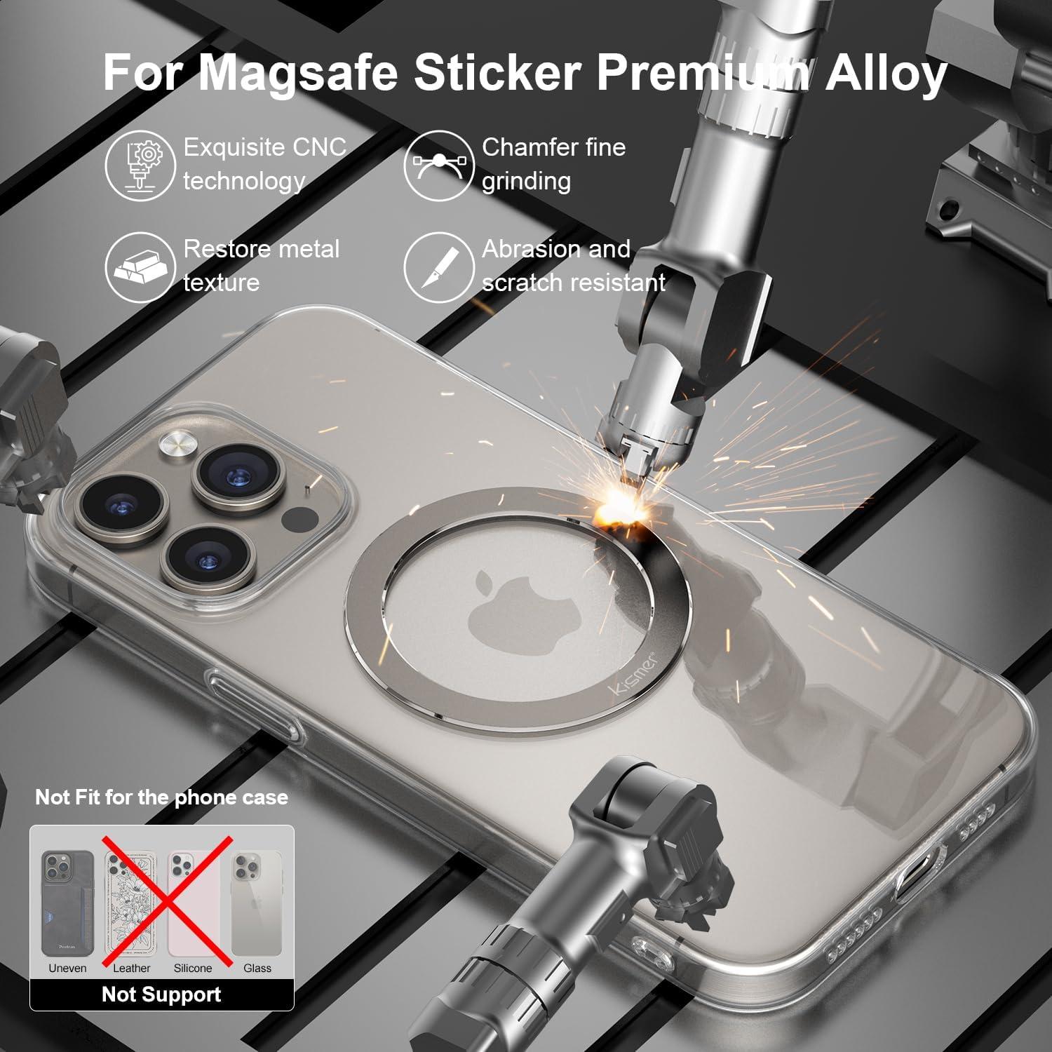 Pegatina Magnética Kismer para Carga Inalámbrica - 2 Piezas