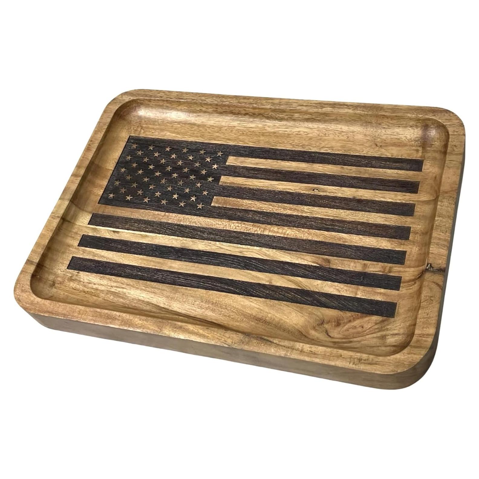 Bandeja de Valet Guard The Line con Bandera Americana 27.9x19.7cm