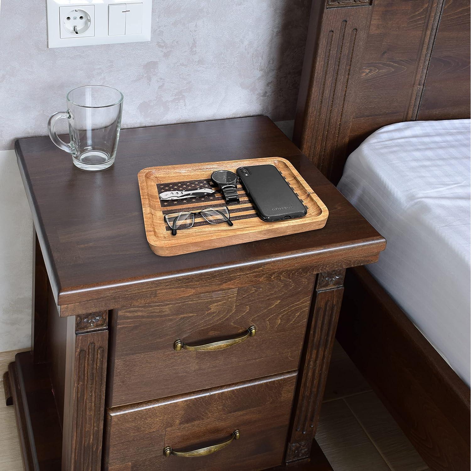 Bandeja de Valet Guard The Line con Bandera Americana 27.9x19.7cm