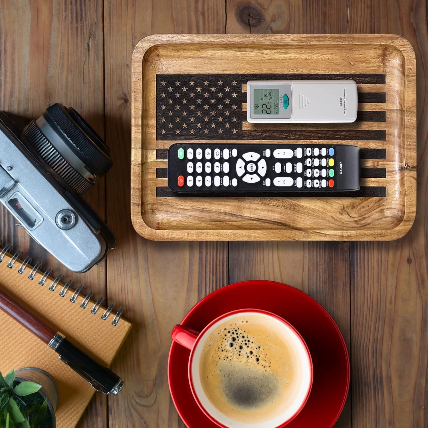 Bandeja de Valet Guard The Line con Bandera Americana 27.9x19.7cm