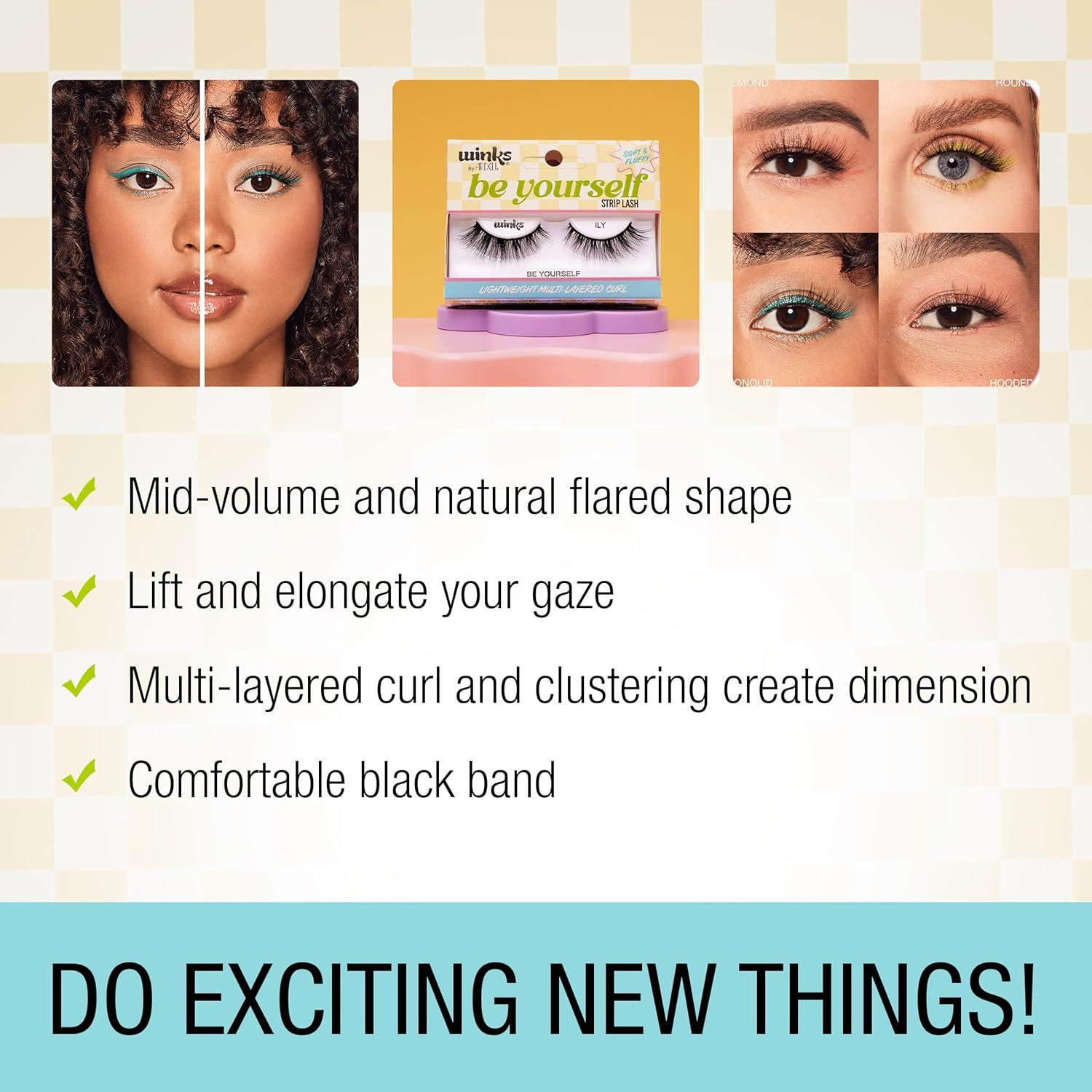 Pestañas Postizas Ardell Winks ILY - Naturales y Ligeras, 1 Par