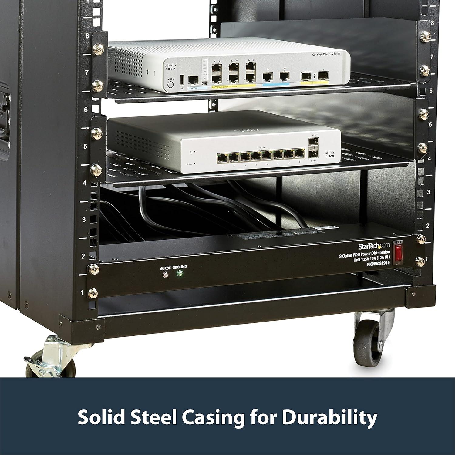 Tira de Alimentación PDU StarTech 8 Salidas 1U Rack 120V 15A