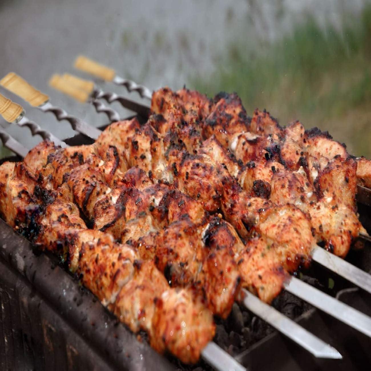 Set de 12 Pinchos de Kebab Antallcky 56 cm Acero Inoxidable