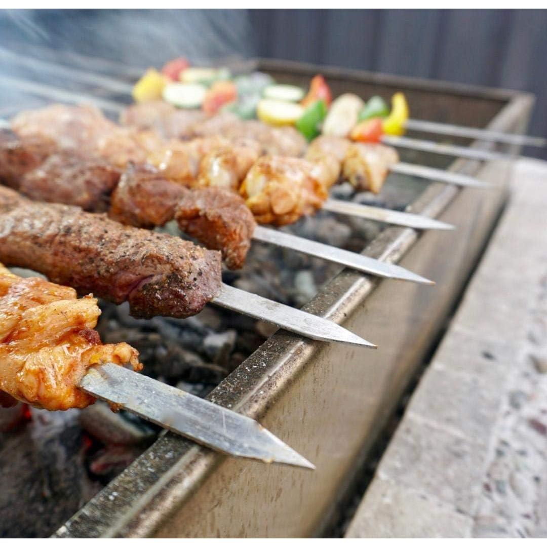 Set de 12 Pinchos de Kebab Antallcky 56 cm Acero Inoxidable