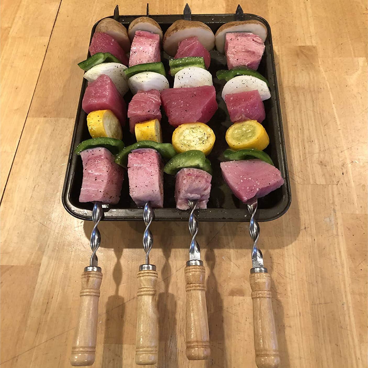 Set de 12 Pinchos de Kebab Antallcky 56 cm Acero Inoxidable