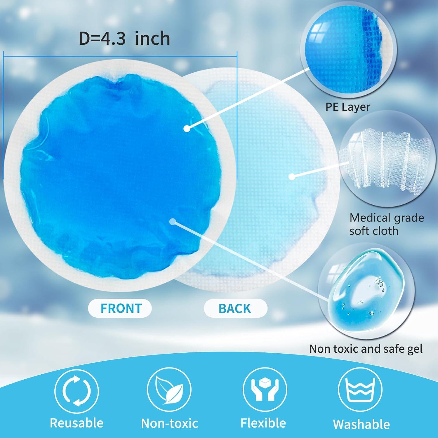 Paquete de 12 Paquetes de Hielo Reutilizables HROOSE Azul