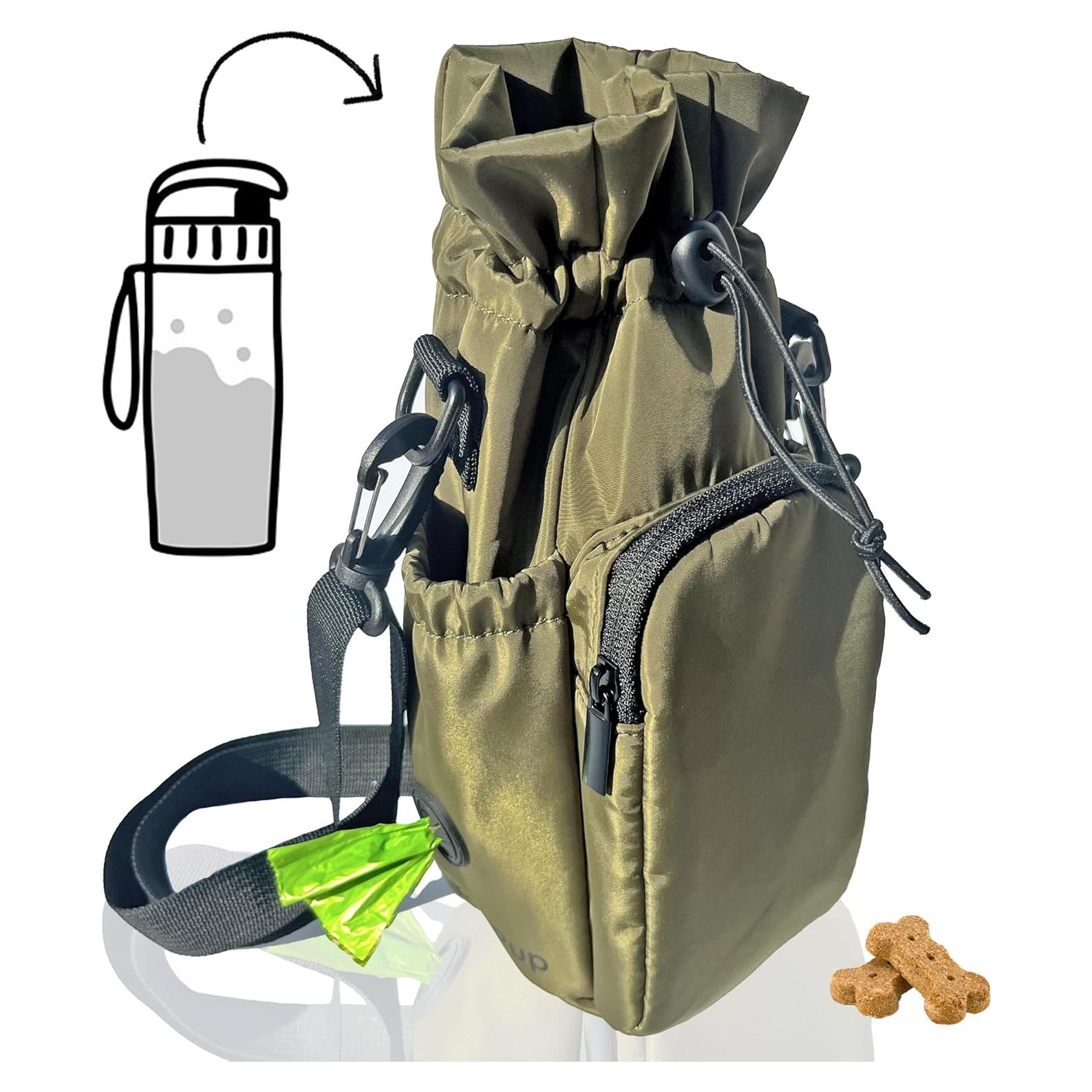 Bolsa Impermeable para Paseo de Perros RibbyPup Verde Militar