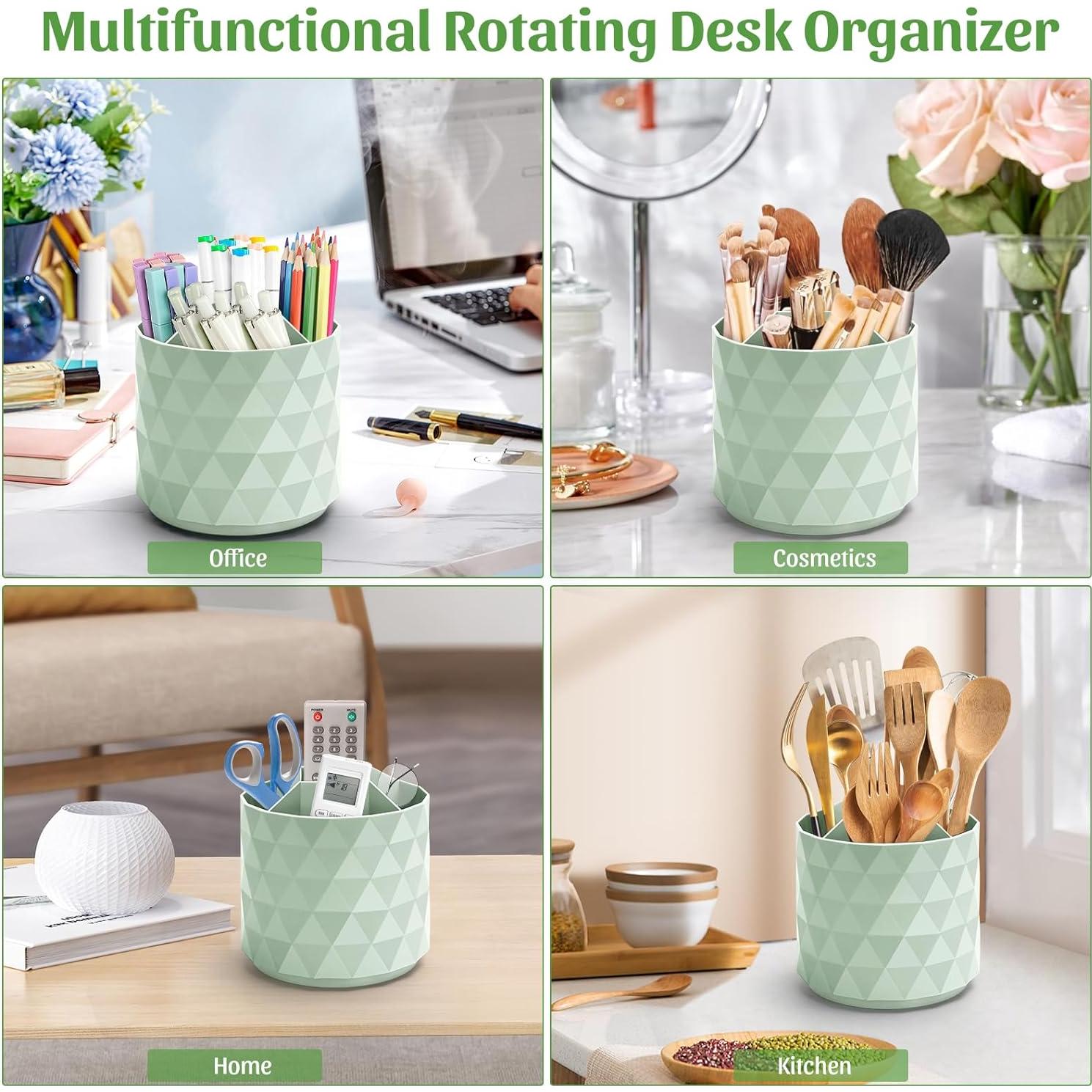 Organizador de Escritorio Minimaliving Verde 5 Compartimentos