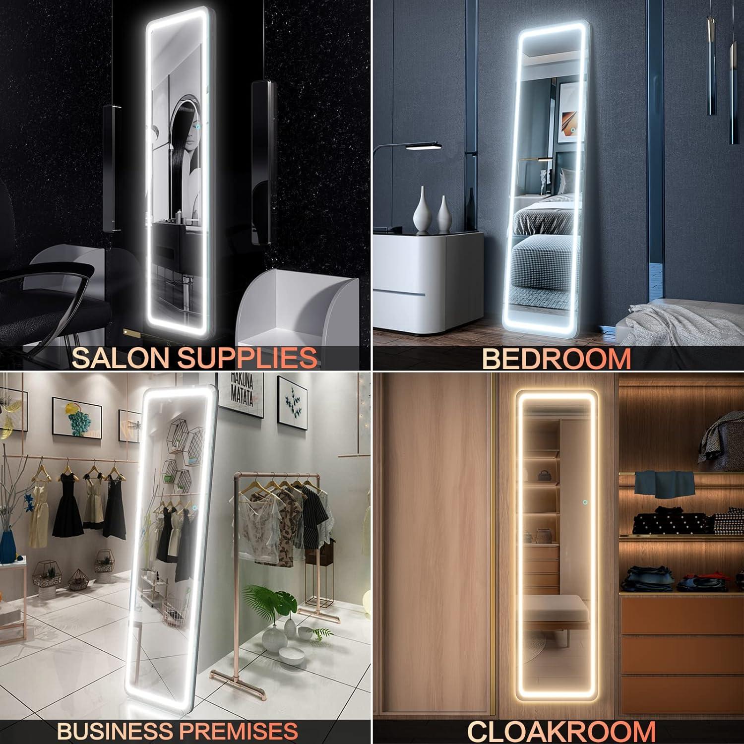 Espejo de Cuerpo Completo LVZORY LED 160 cm x 40.6 cm Regulable