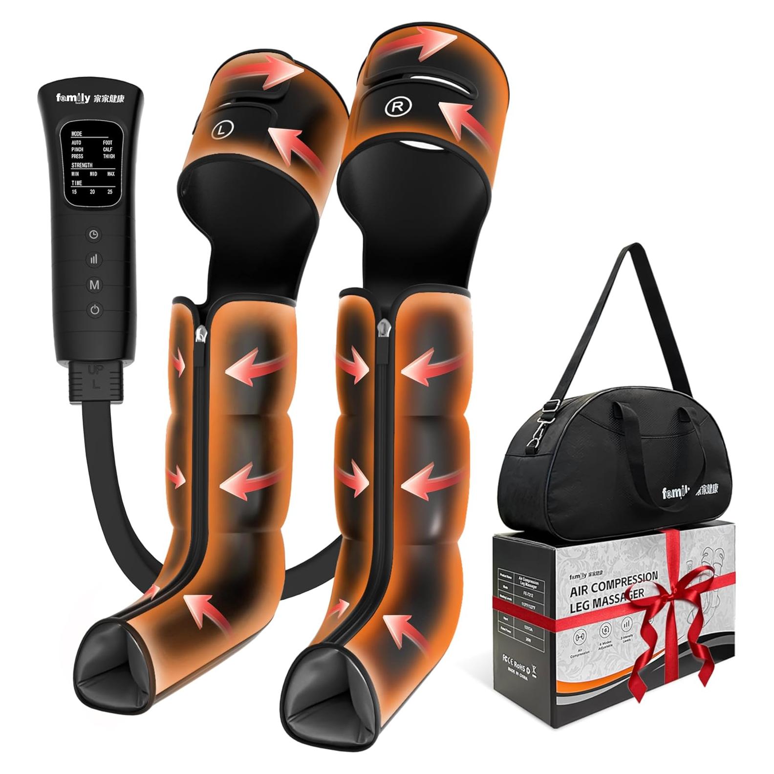 Masajeador de Piernas con Calor y Compresión de Aire Healthpal - 6 Modos, 3 Niveles de Intensidad