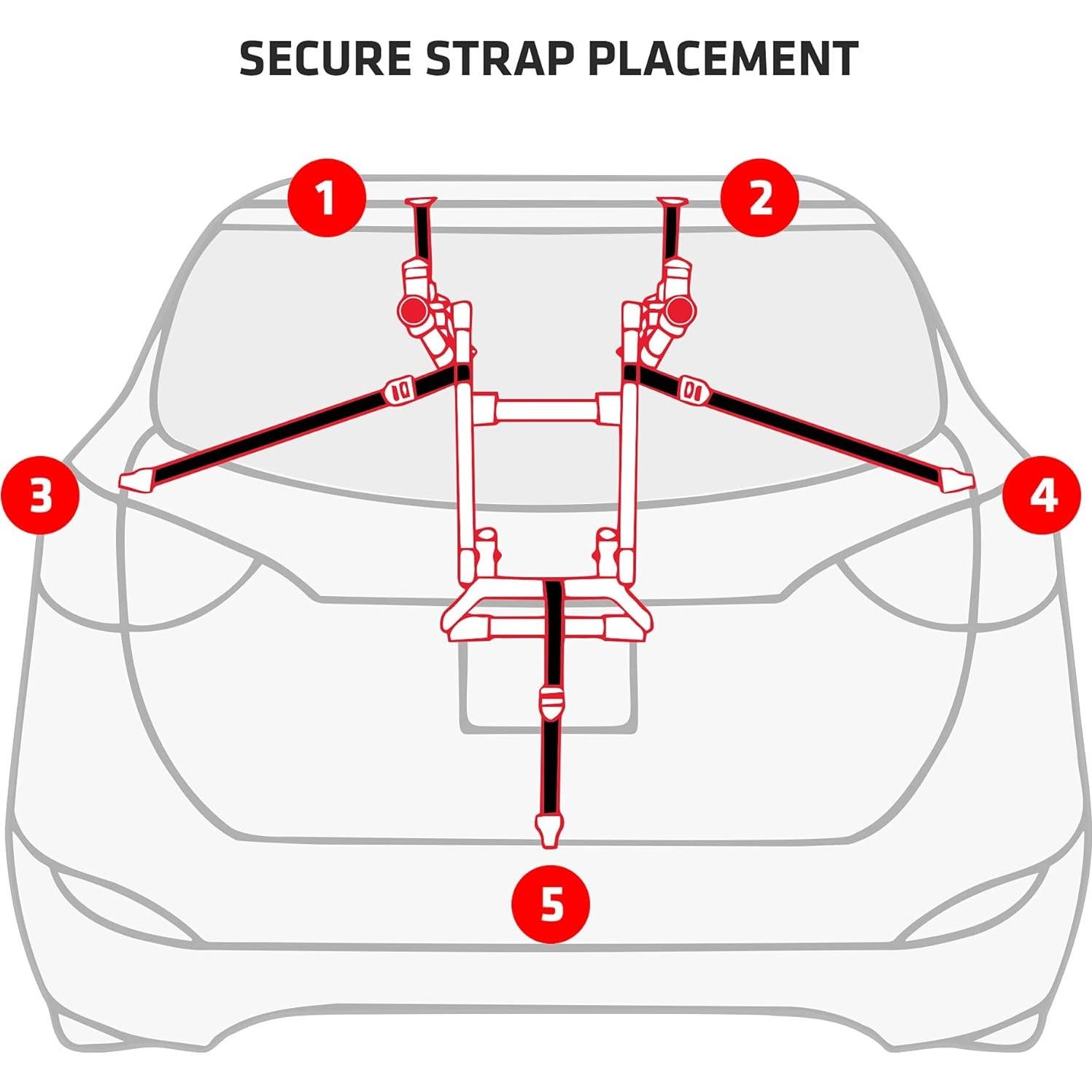 Soporte de Maletero para 2 Bicicletas Allen ZN102 Negro