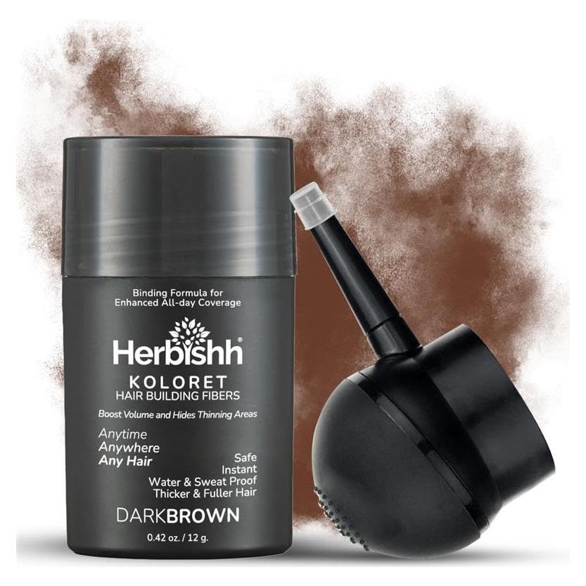 Fibra para Cabello Koloret Herbishh Marrón Oscuro 12 g