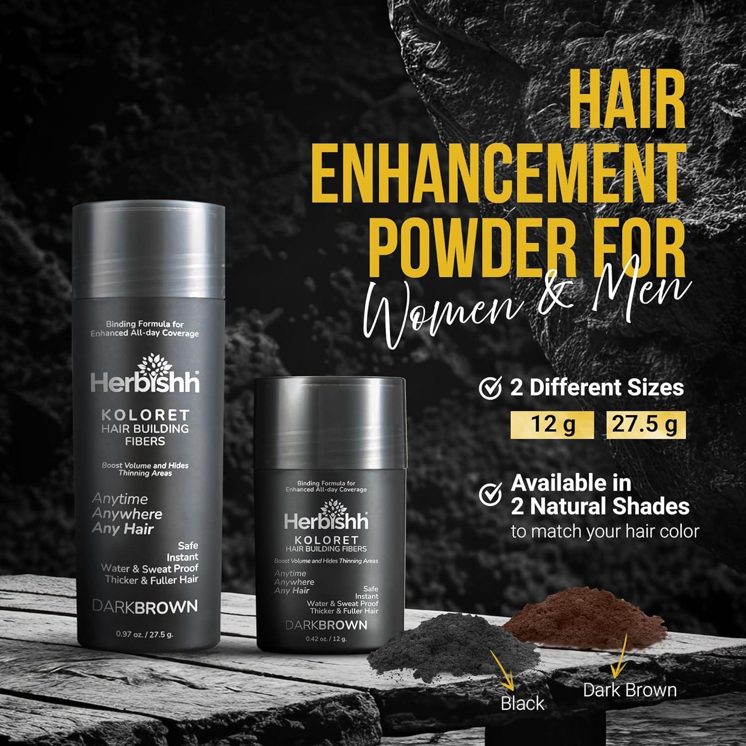 Fibra para Cabello Koloret Herbishh Marrón Oscuro 12 g