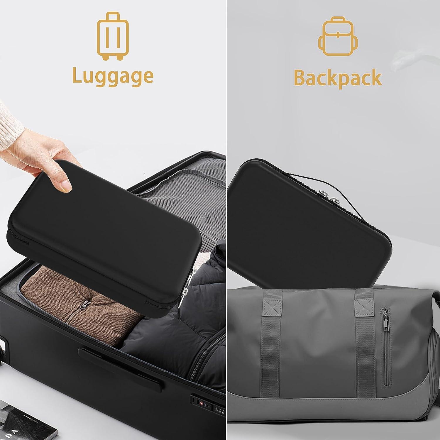 Caja de Gafas Portátil DGBVOID Ajustable 7 Pares Negro